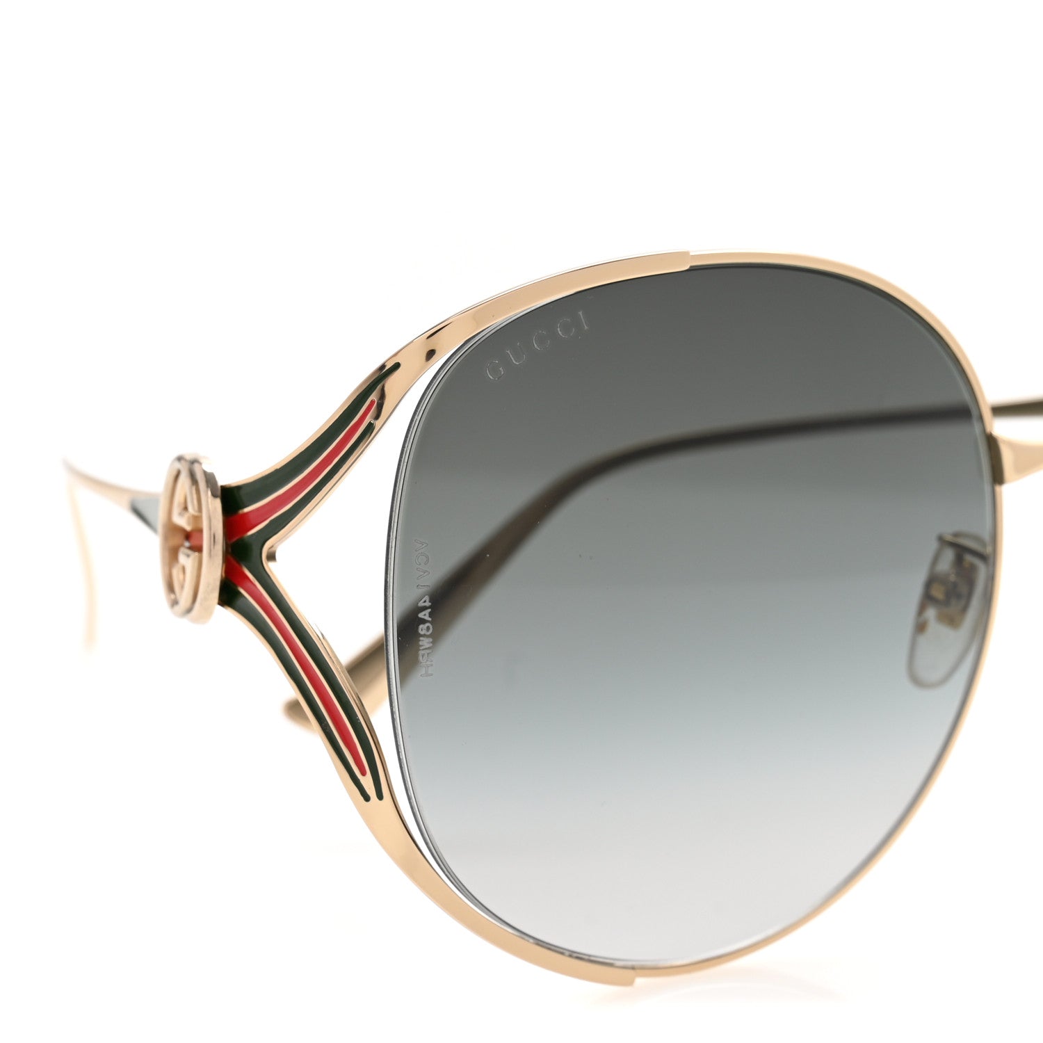 Metal Oversized Round Frame GG0225S Sunglasses Gold