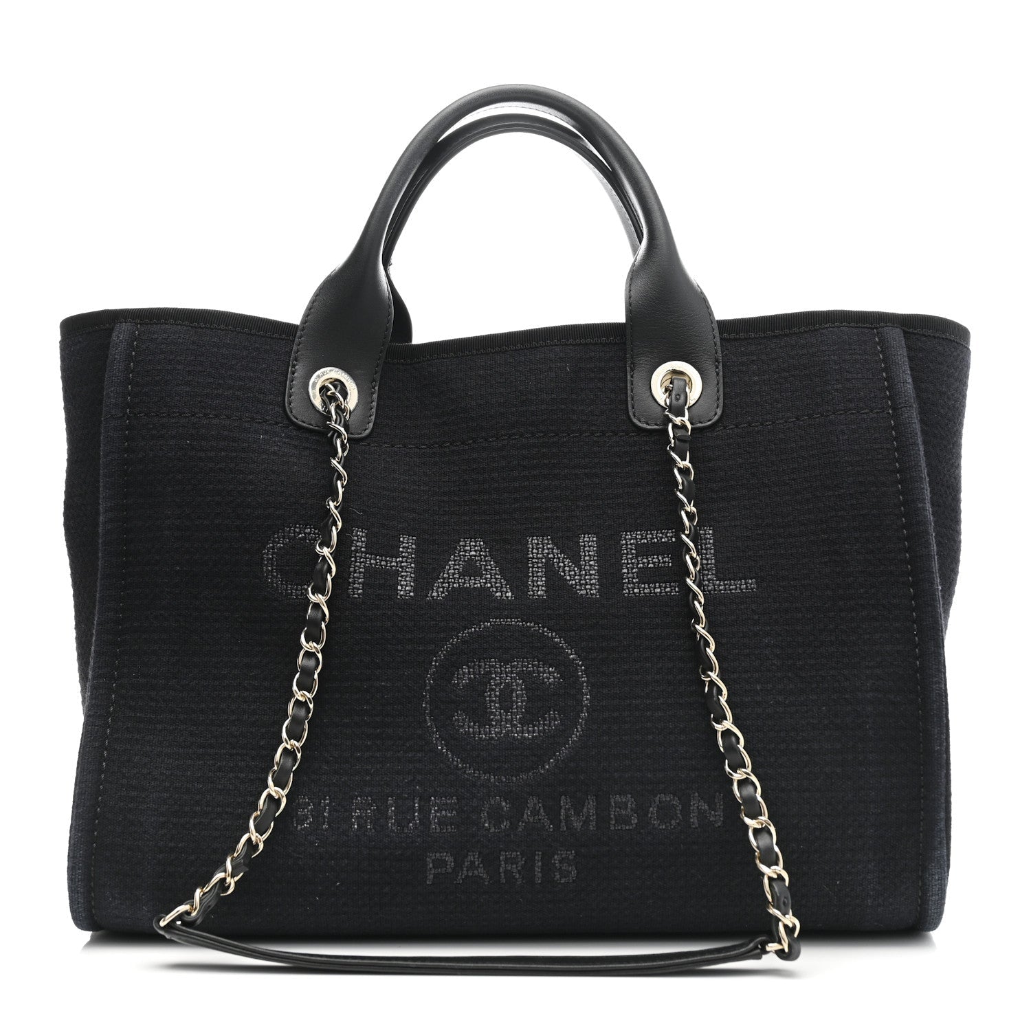 Mixed Fibers Small Deauville Tote Black