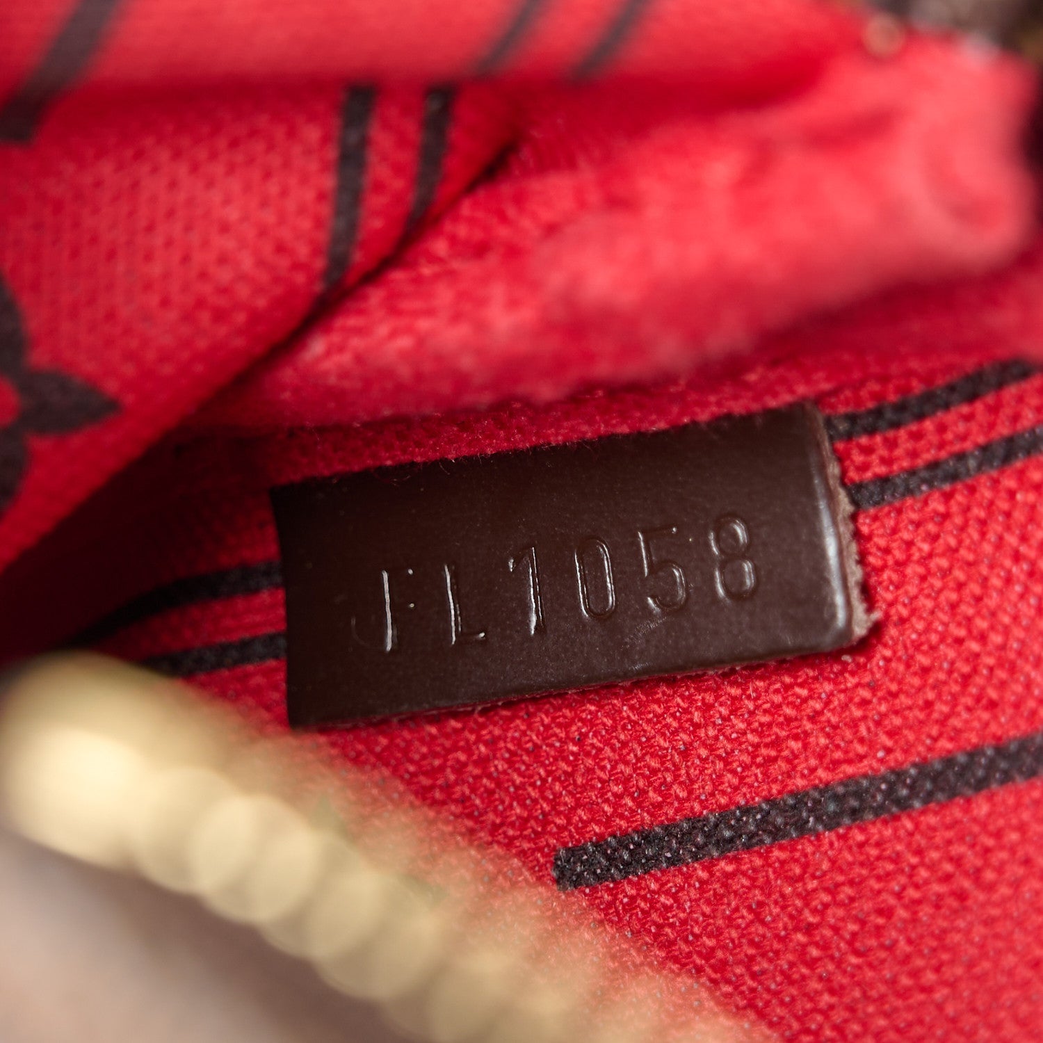 Damier Ebene Complice Trunks and Bags Mini Pochette Accessories Red