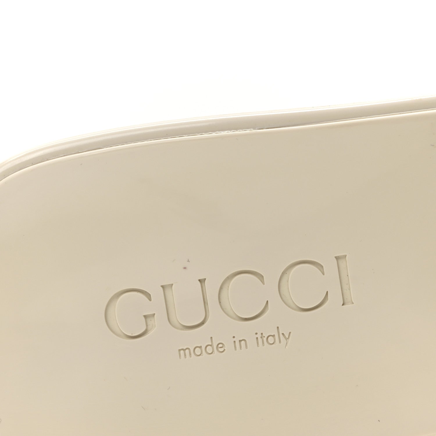 Rubber Gucci Logo Womens Platform 20/60mm Slide Sandals 40 Mystic White
