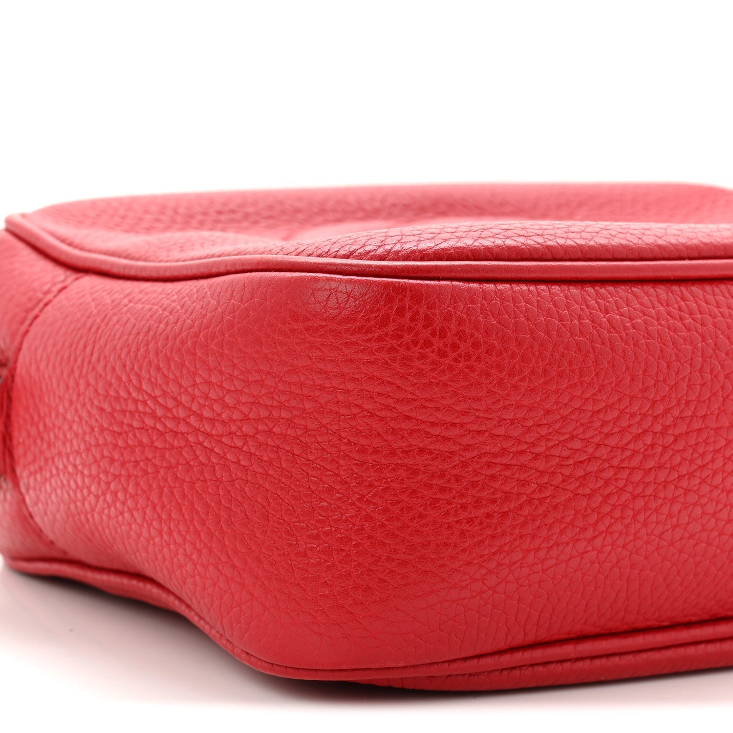 Pebbled Calfskin Small Soho Disco Bag Tabasco Red