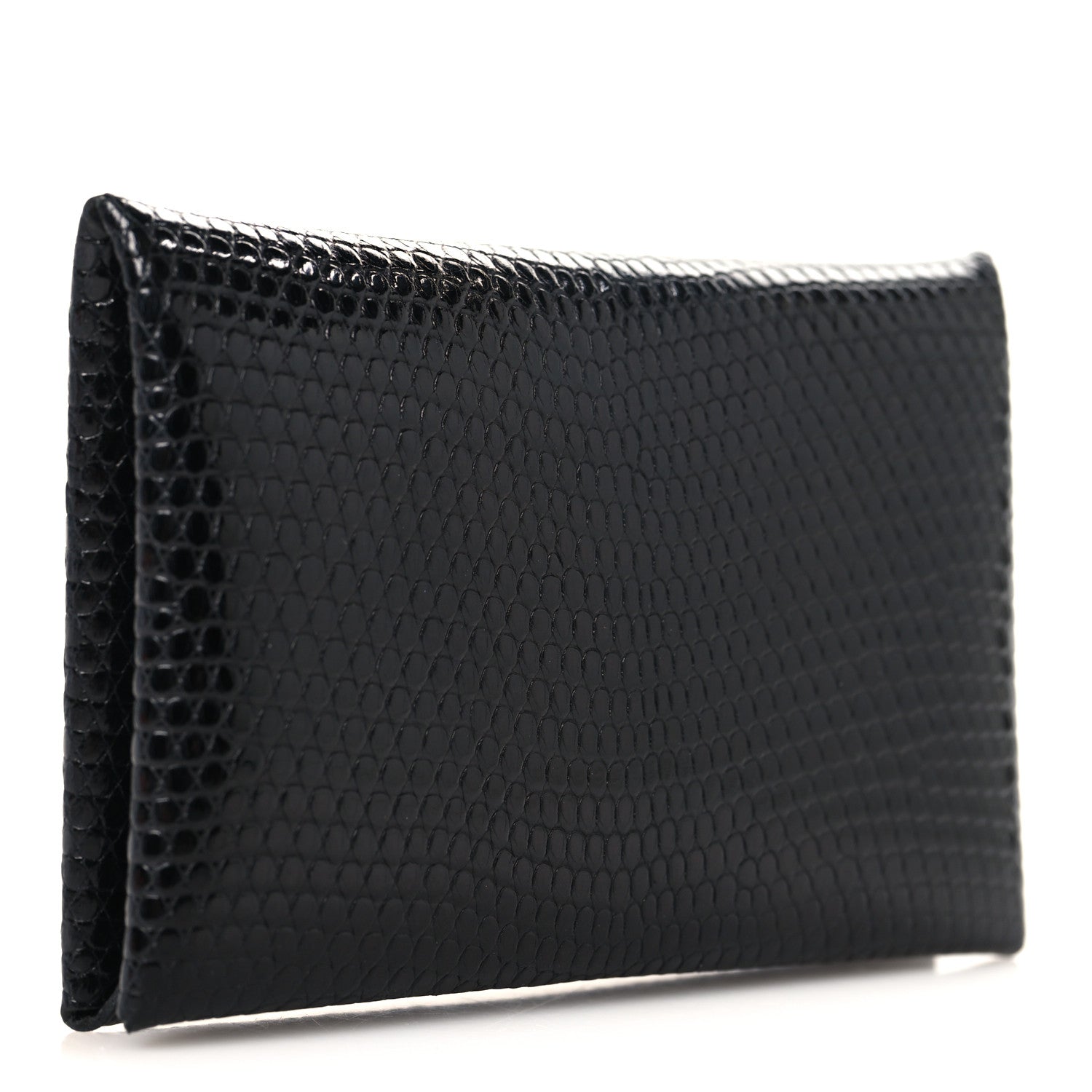 Lizard Calvi Card Case Black