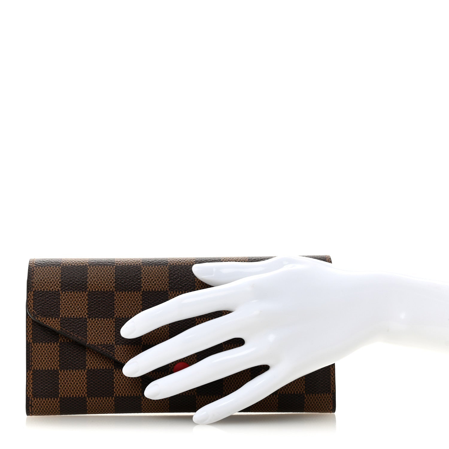 Damier Ebene Josephine Wallet Red