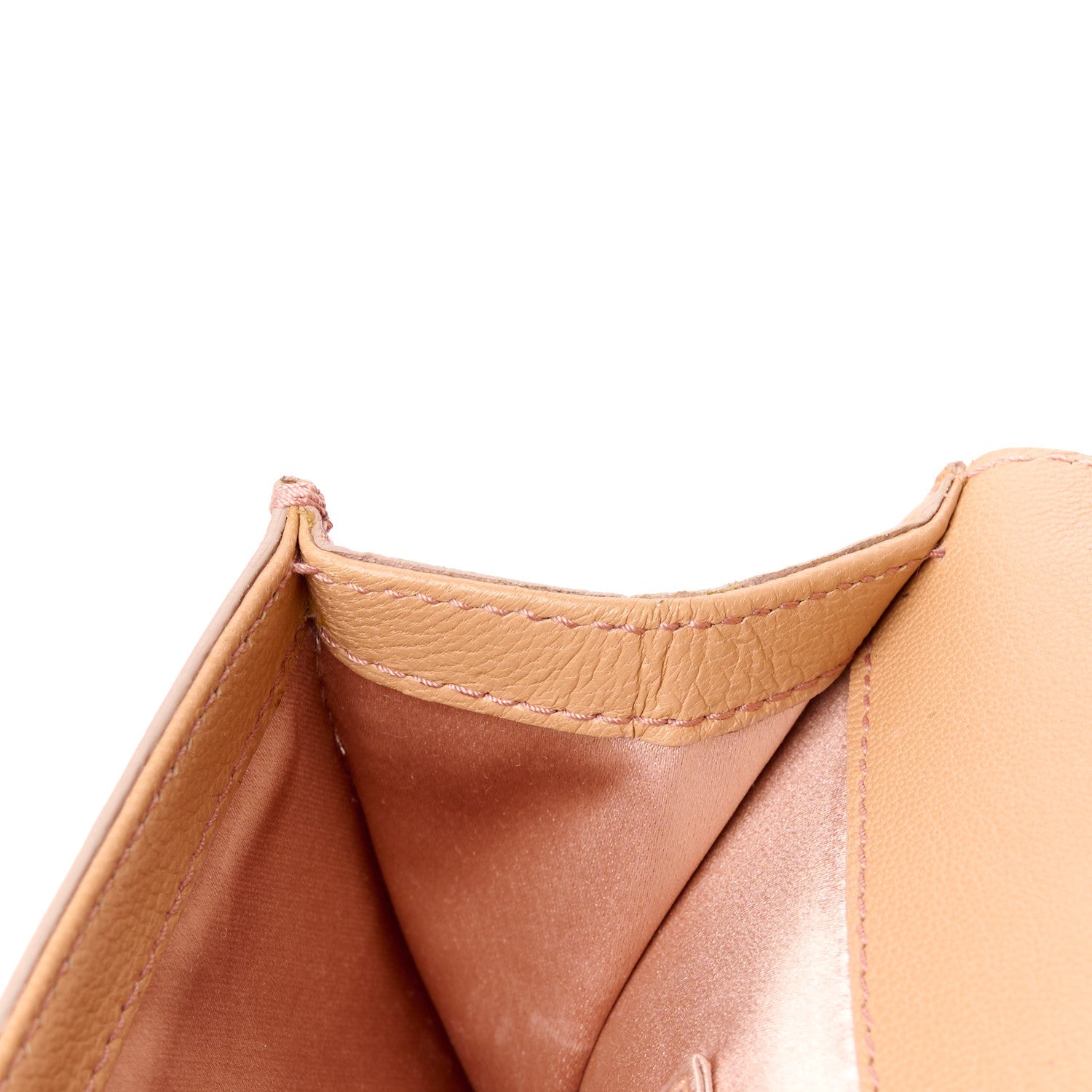 Textured Calfskin Monogram Large Belle De Jour Clutch Beige