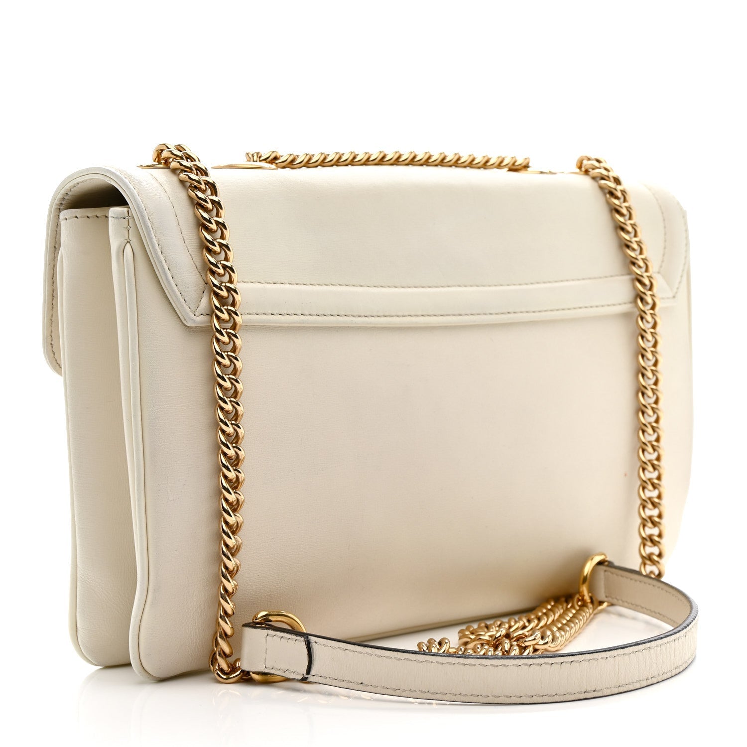 Vitello Palmellato Lux Crystal Medium Rajah Shoulder Bag Mystic White Multicolor