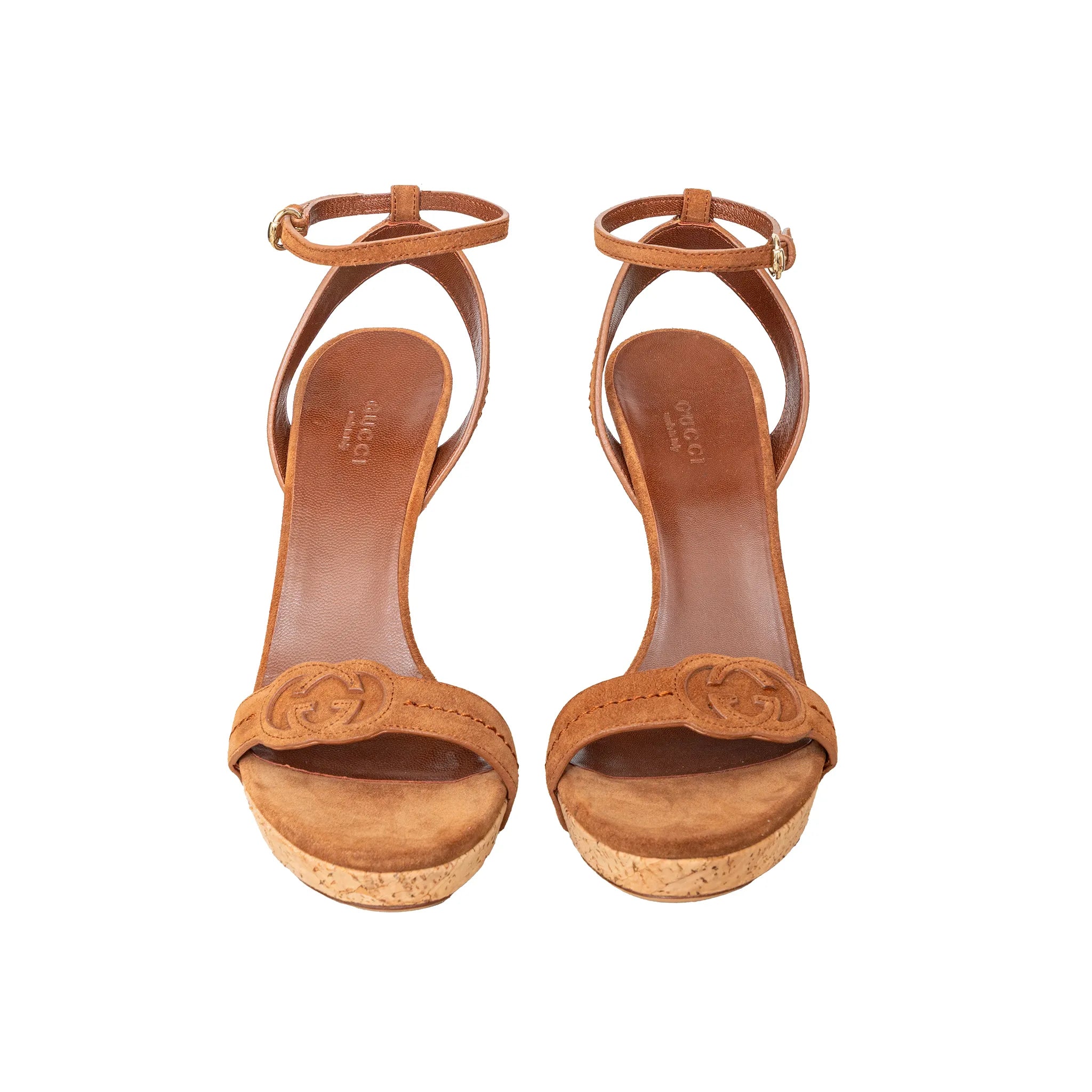Women's Gucci Suede Ankle Strap Heels - '10s