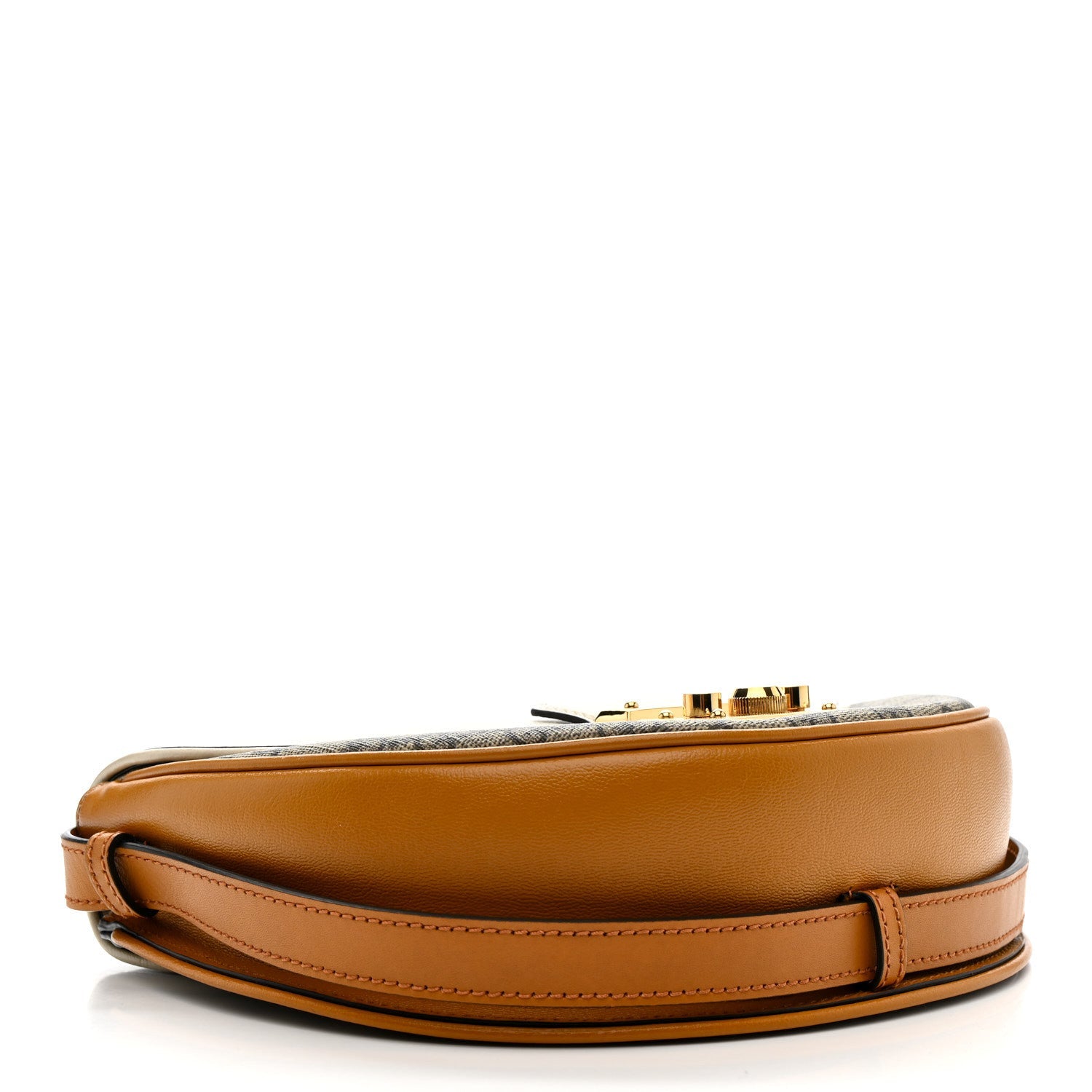 GG Supreme Monogram Calfskin Small Padlock Messenger Shoulder Bag Beige Mystic White Sun Oil