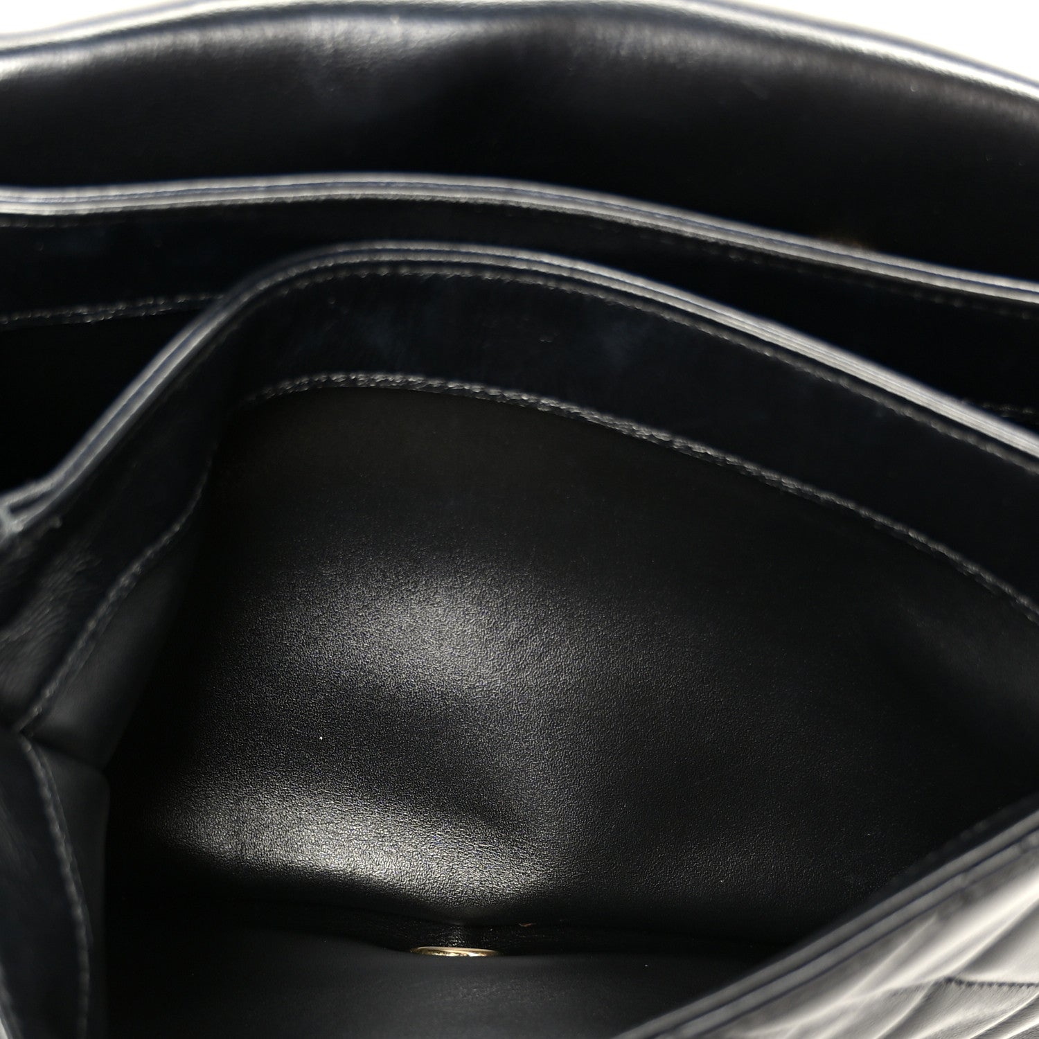 Lambskin Quilted Medium Color Match Flap Black