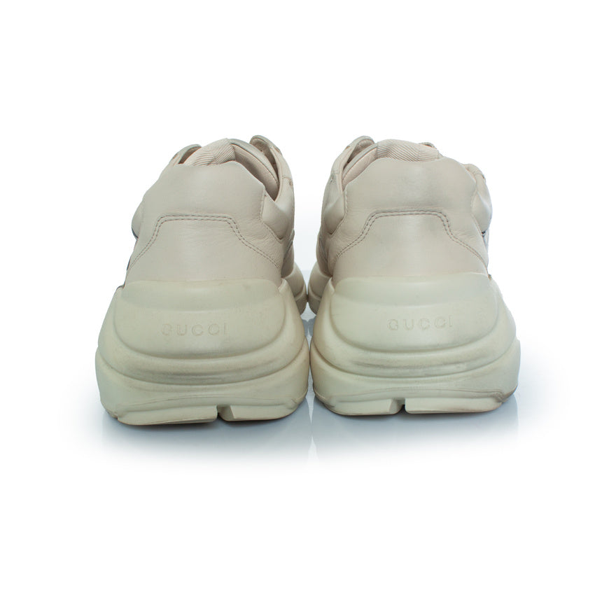 Men's Gucci Rhyton trainers with mouth print in beige