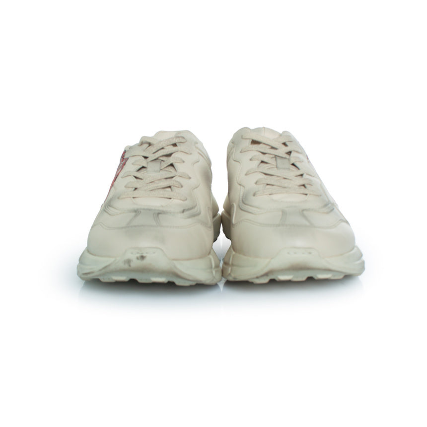 Men's Gucci Rhyton trainers with mouth print in beige