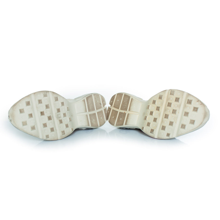 Men's Gucci Rhyton trainers with mouth print in beige