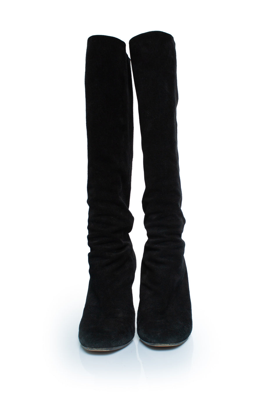 Women's Gucci Black suede knee boots with GG logo