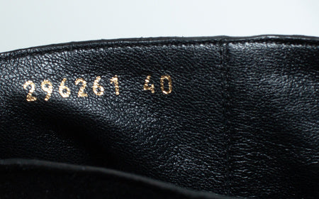 Women's Gucci Black suede knee boots with GG logo
