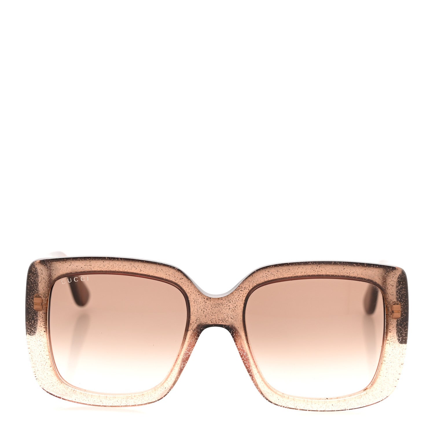 Glitter Acetate Square Frame Sunglasses GG3814S Brown