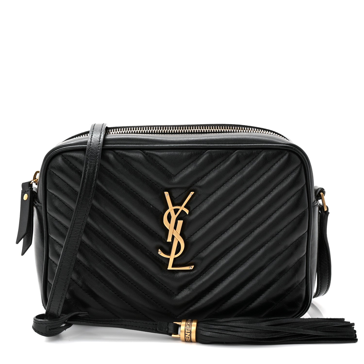 Calfskin Matelasse Monogram Lou Camera Bag Black