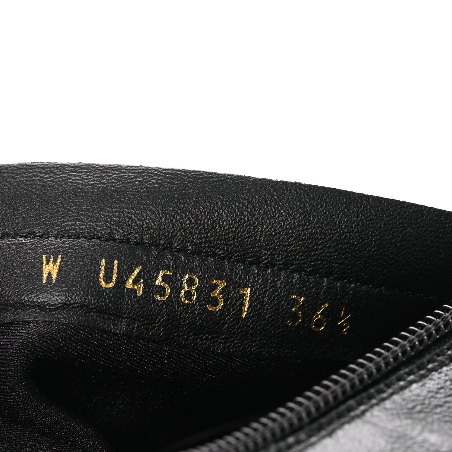 Stretch Lambskin Cap Toe CC Short Boots 36.5 Black