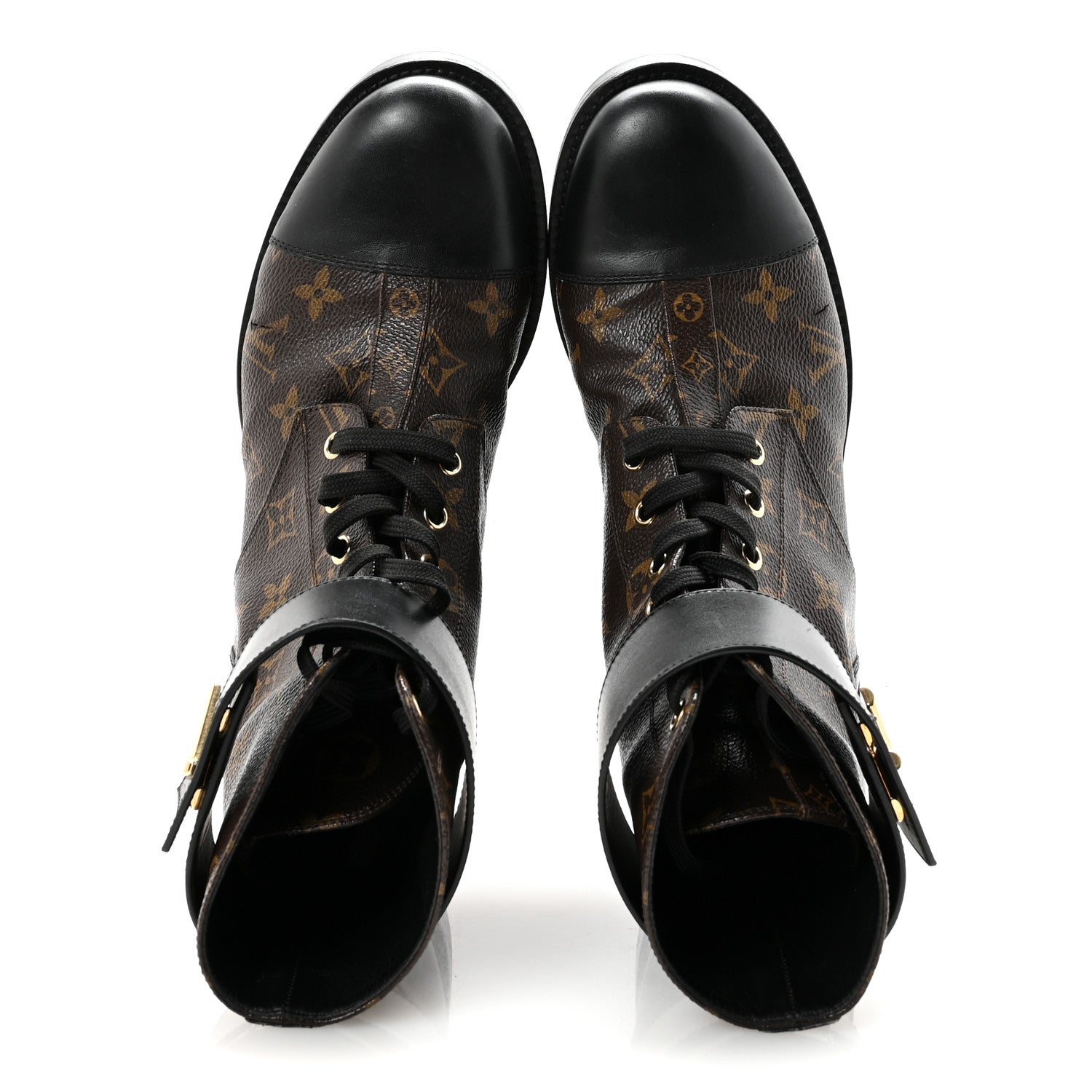 Calfskin Monogram Wonderland Flat Ranger Boots 40 Black