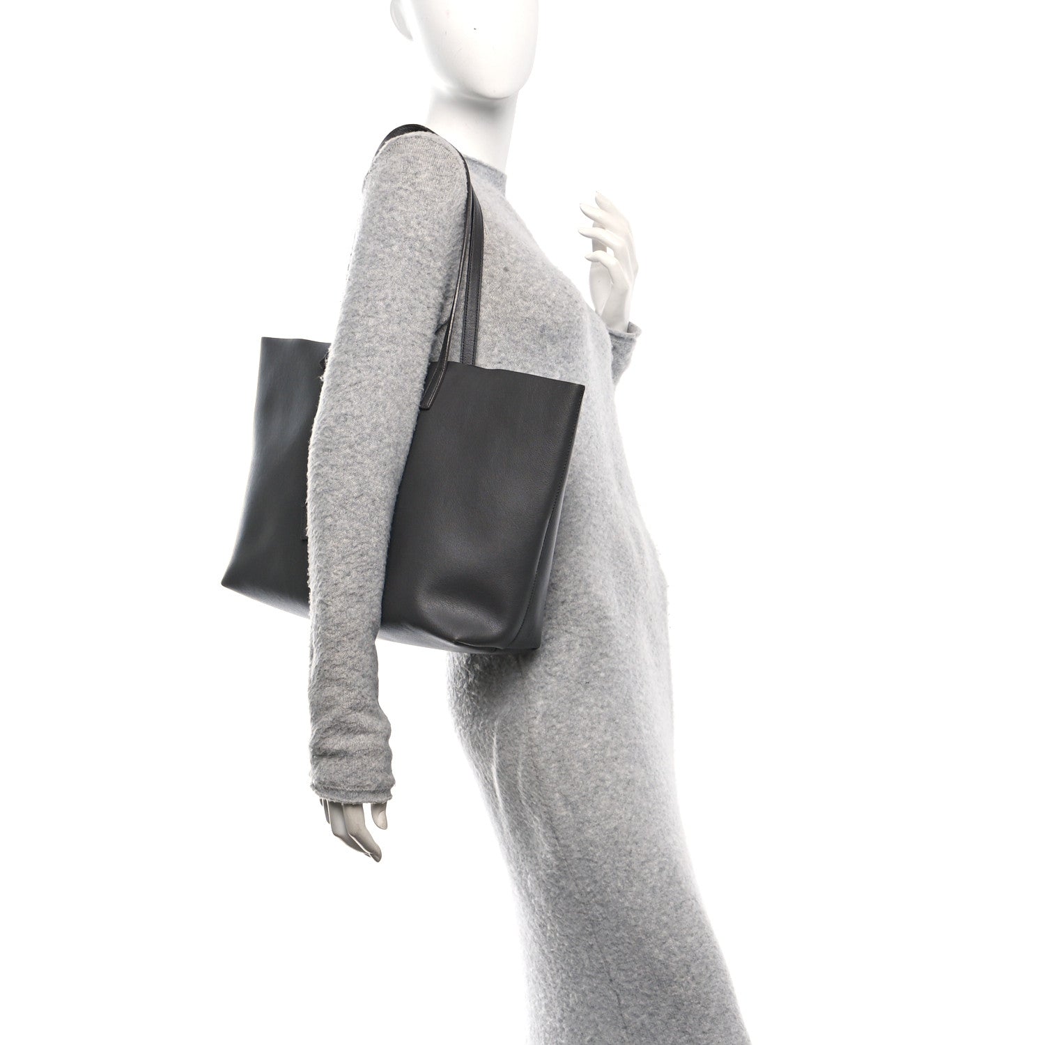 Calfskin Large Shopping Tote Fog