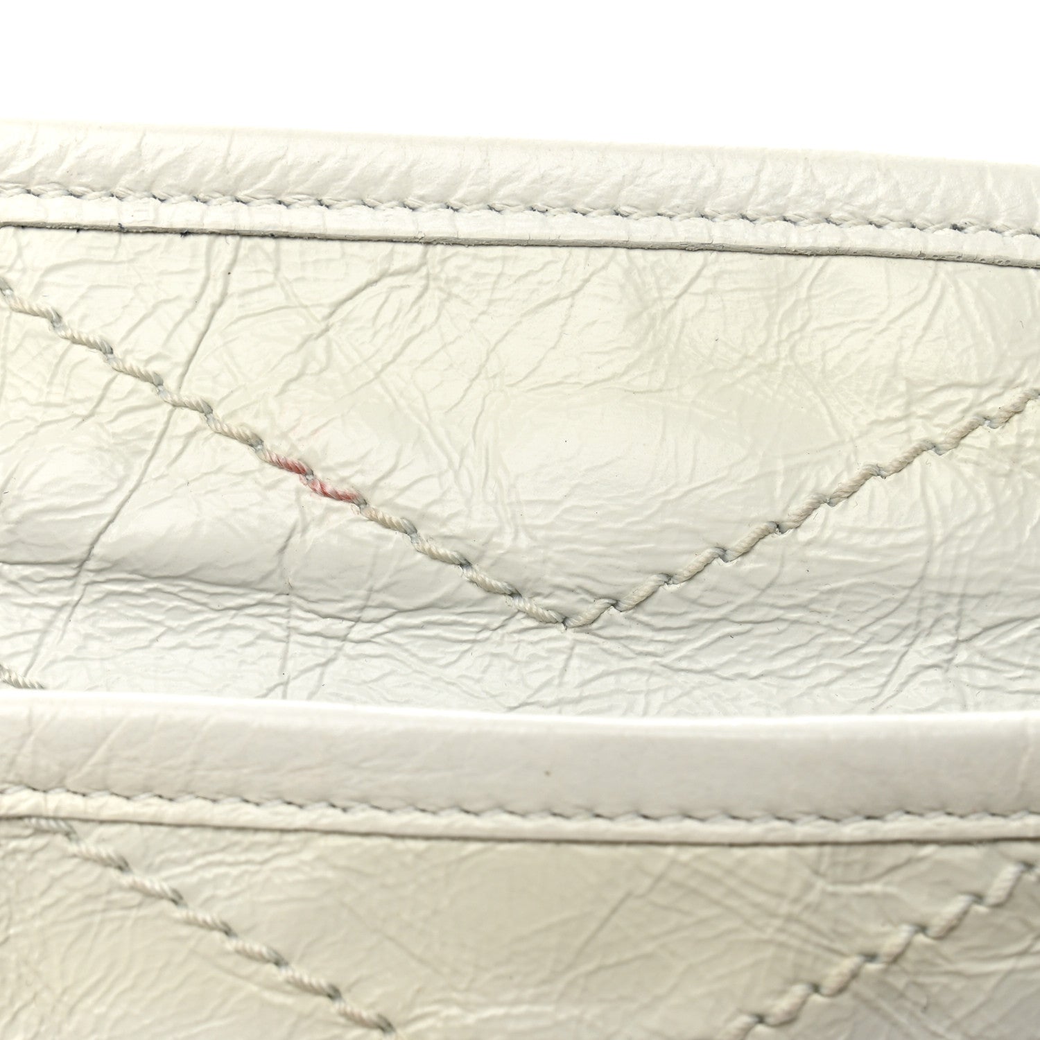 Crinkled Calfskin Matelasse Monogram Medium Niki Chain Satchel Dirty White