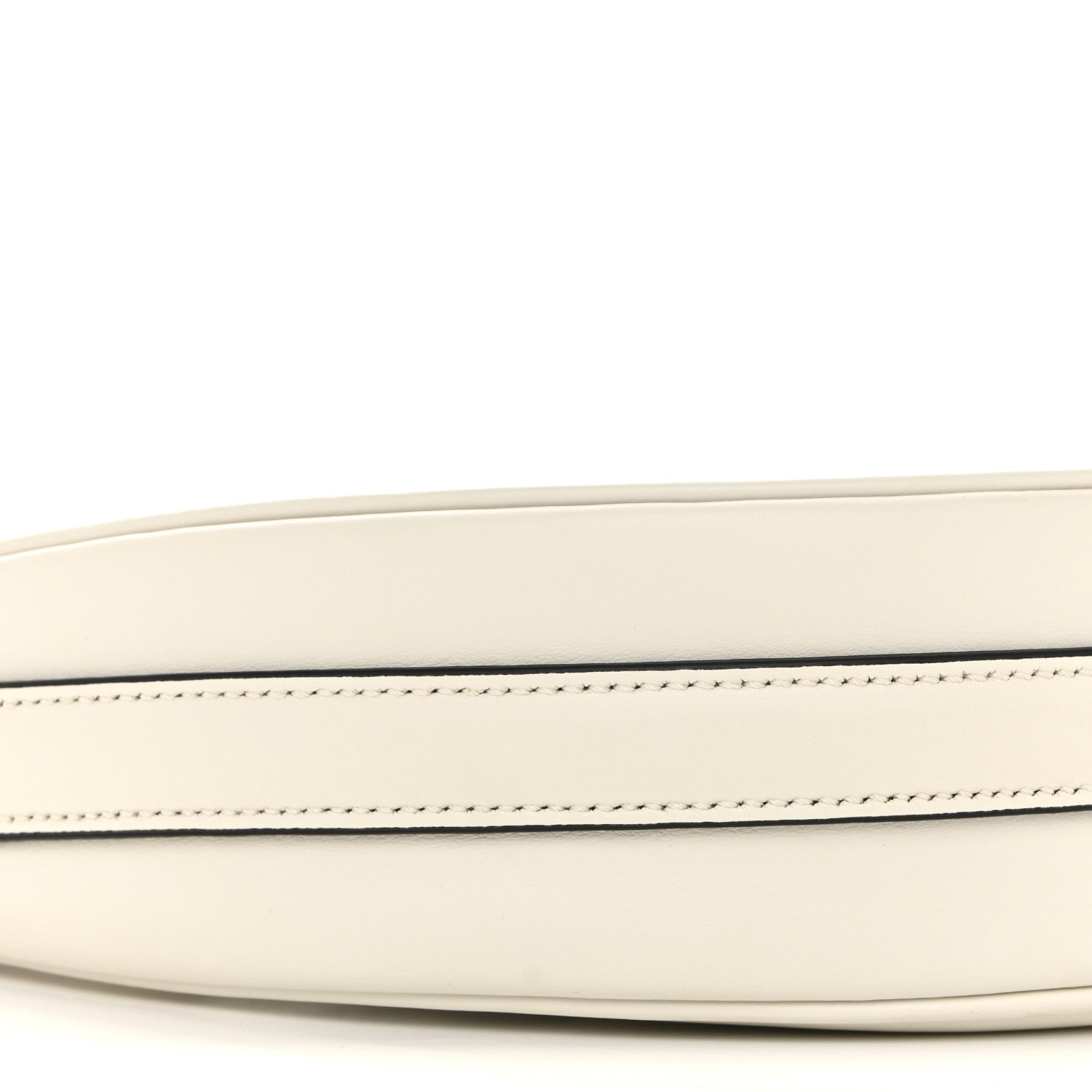 Soft Calfskin Arque Shoulder Bag White