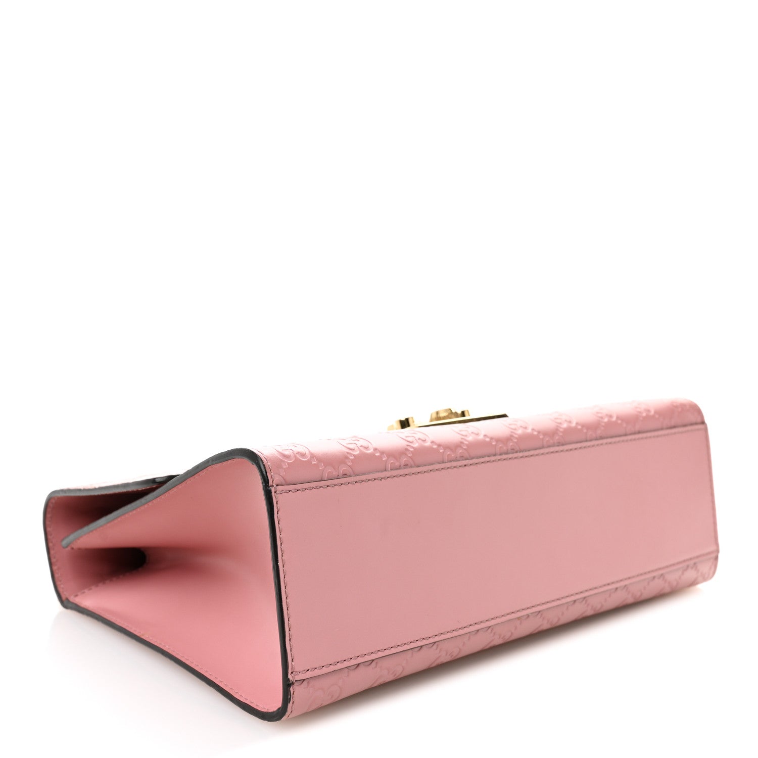 Guccissima Signature Medium Padlock Shoulder Bag Rose Baby Candy
