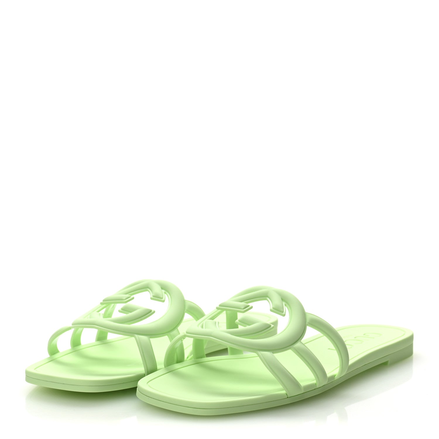 Rubber Interlocking G Womens Slide Sandals 37 Oscar Water