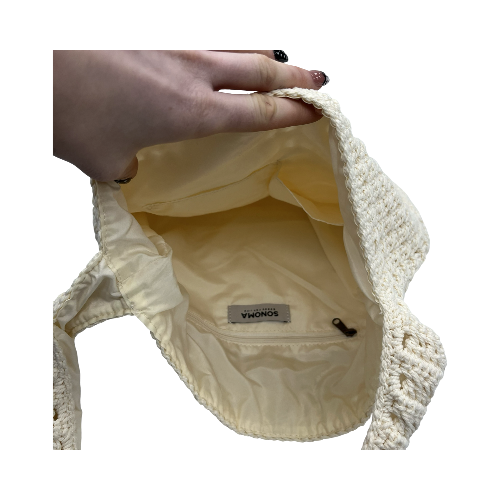 Handbag By Sonoma In Cream, Size:Medium