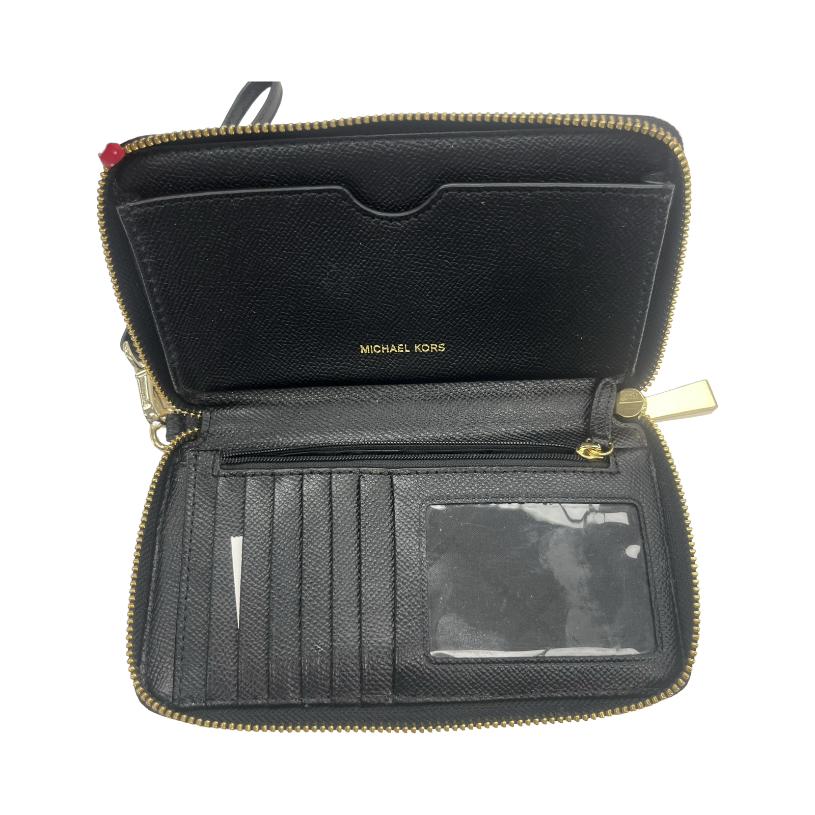 Wallet Designer By Michael Kors In Black & Gold, Size:Medium