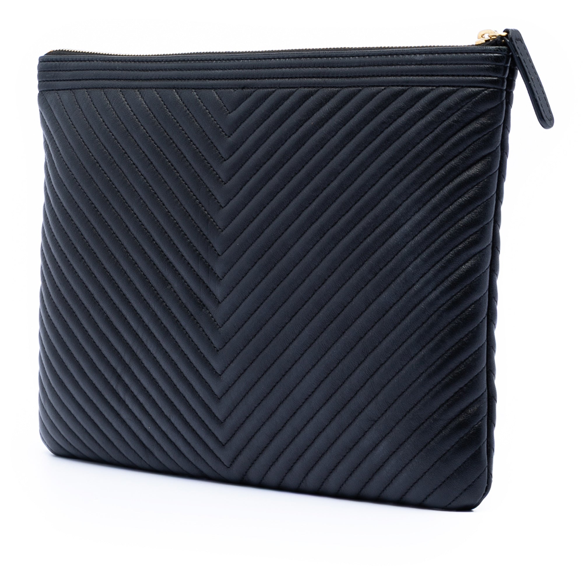 Boy O Case Clutch Chevron Lambskin Large