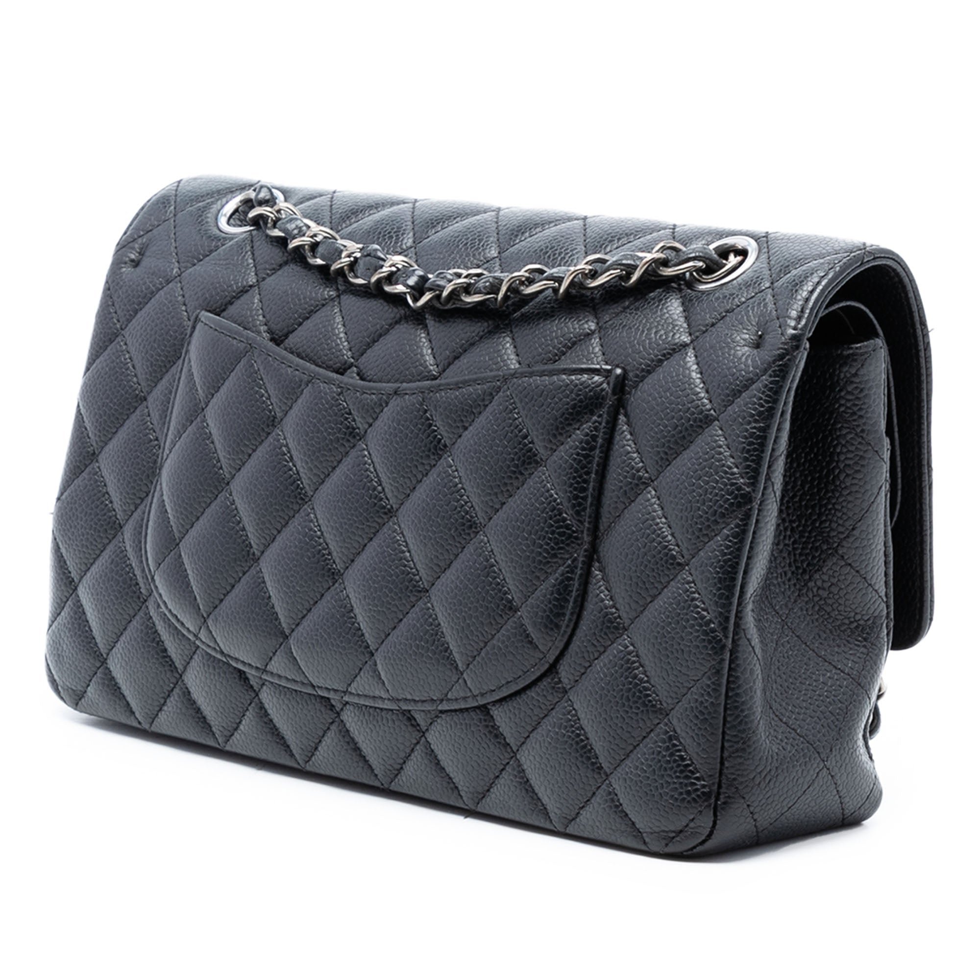 Classic Double Flap Bag Quilted Caviar Medium