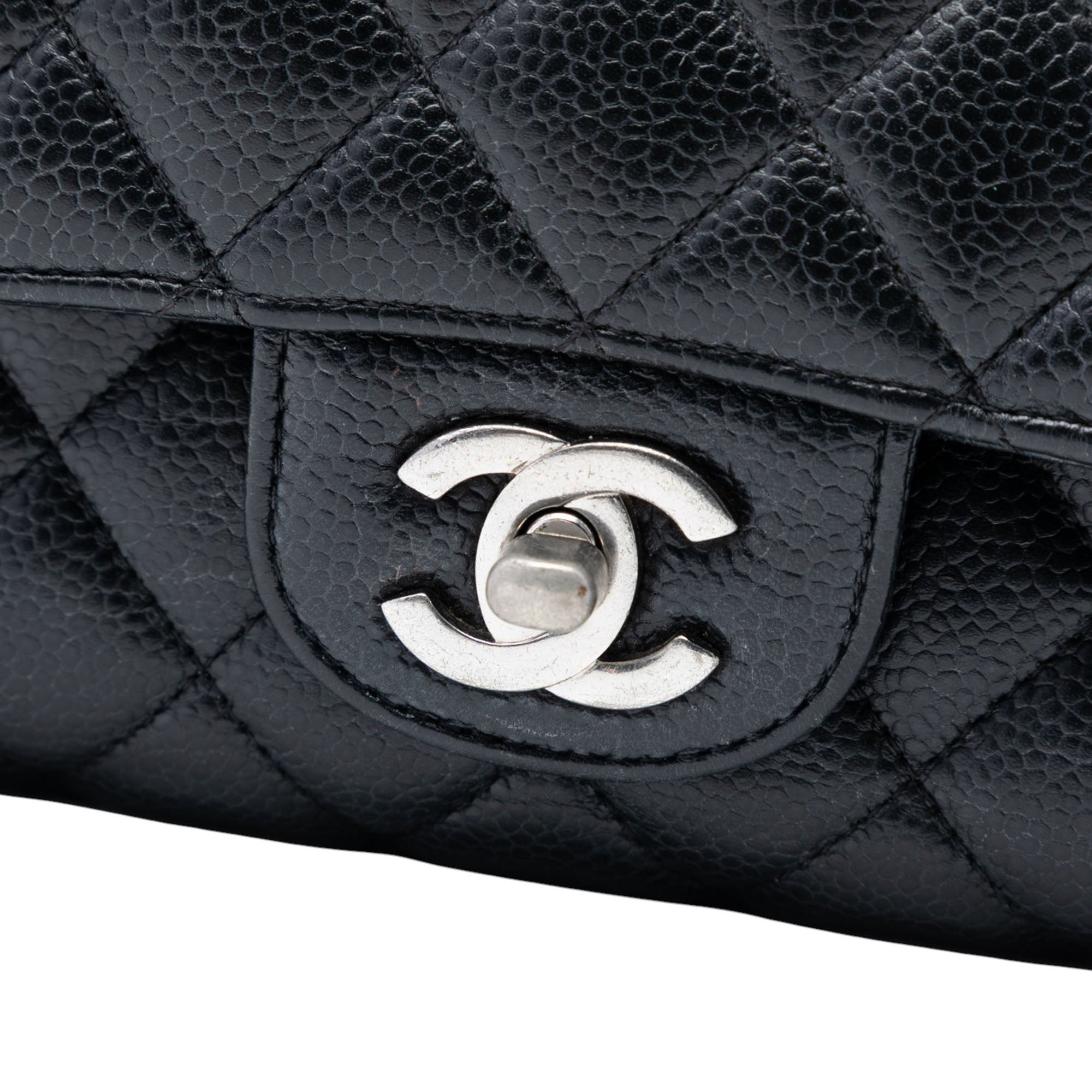 Classic Double Flap Bag Quilted Caviar Medium
