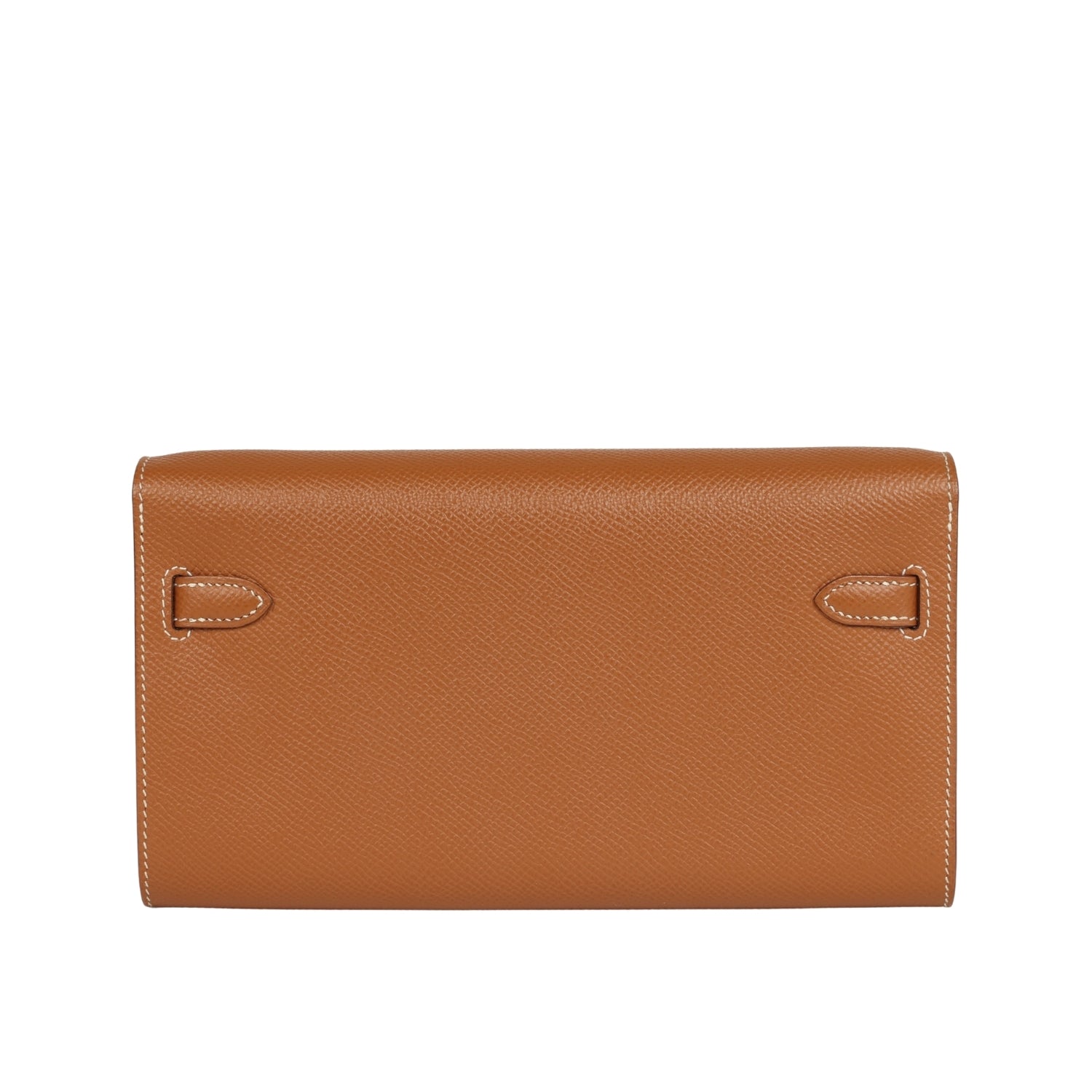 Pre-owned Hermes Kelly Wallet To Go Gold Epsom Gold Hardware