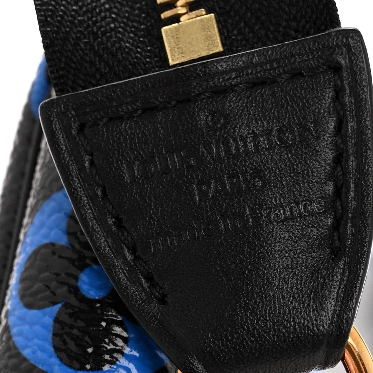 Colored Monogram Mini Pochette Accessories Blue Black