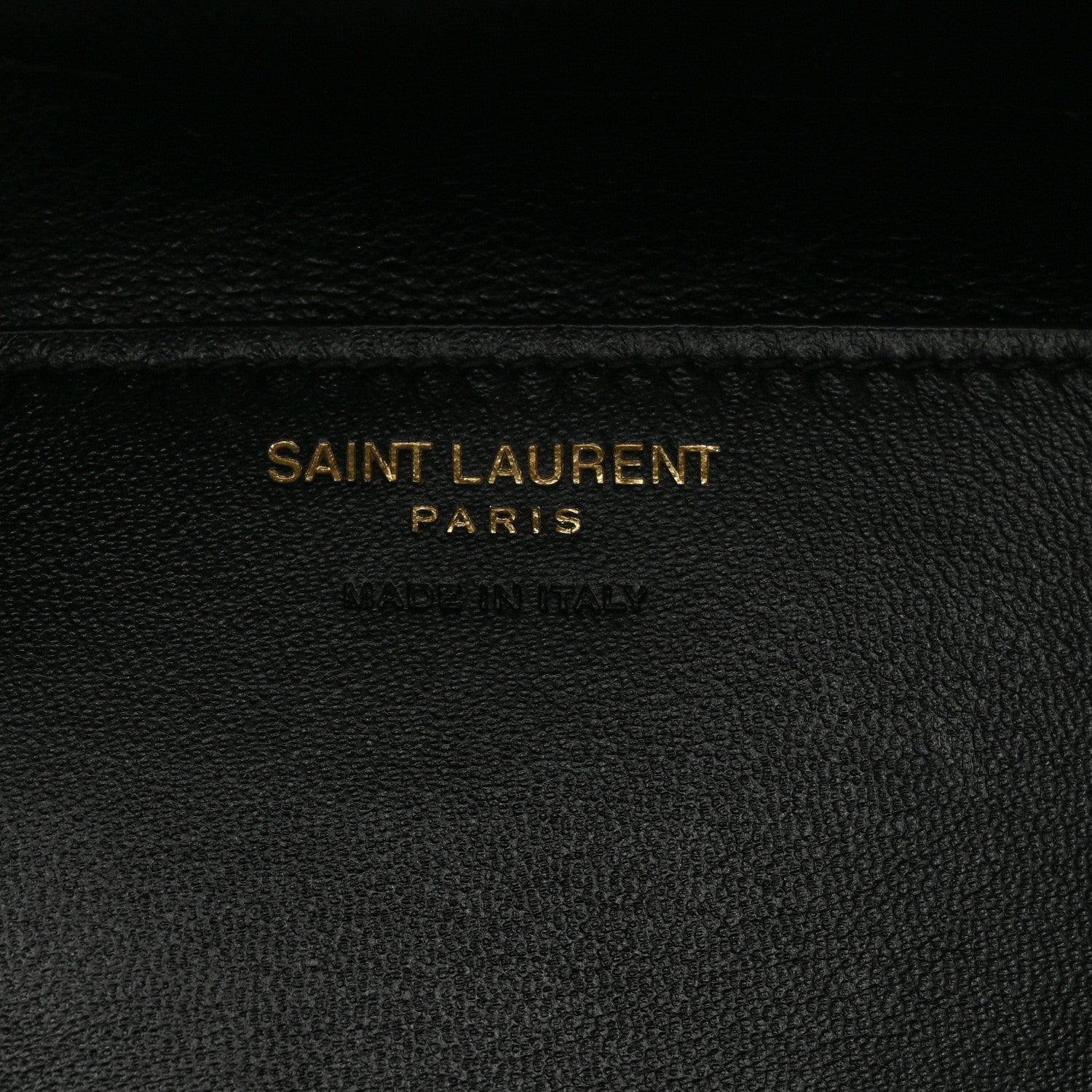Lambskin Small Cassandre Envelope Pouch Black