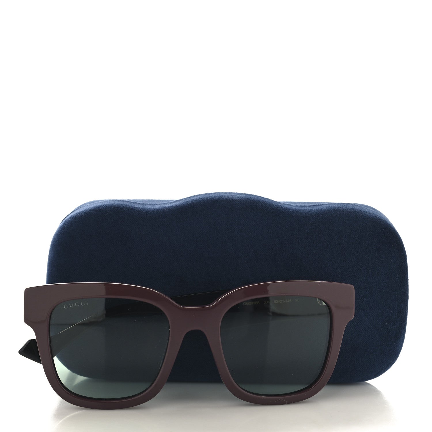 Rectangle 52mm Frame Sunglasses GG0998S Burgundy