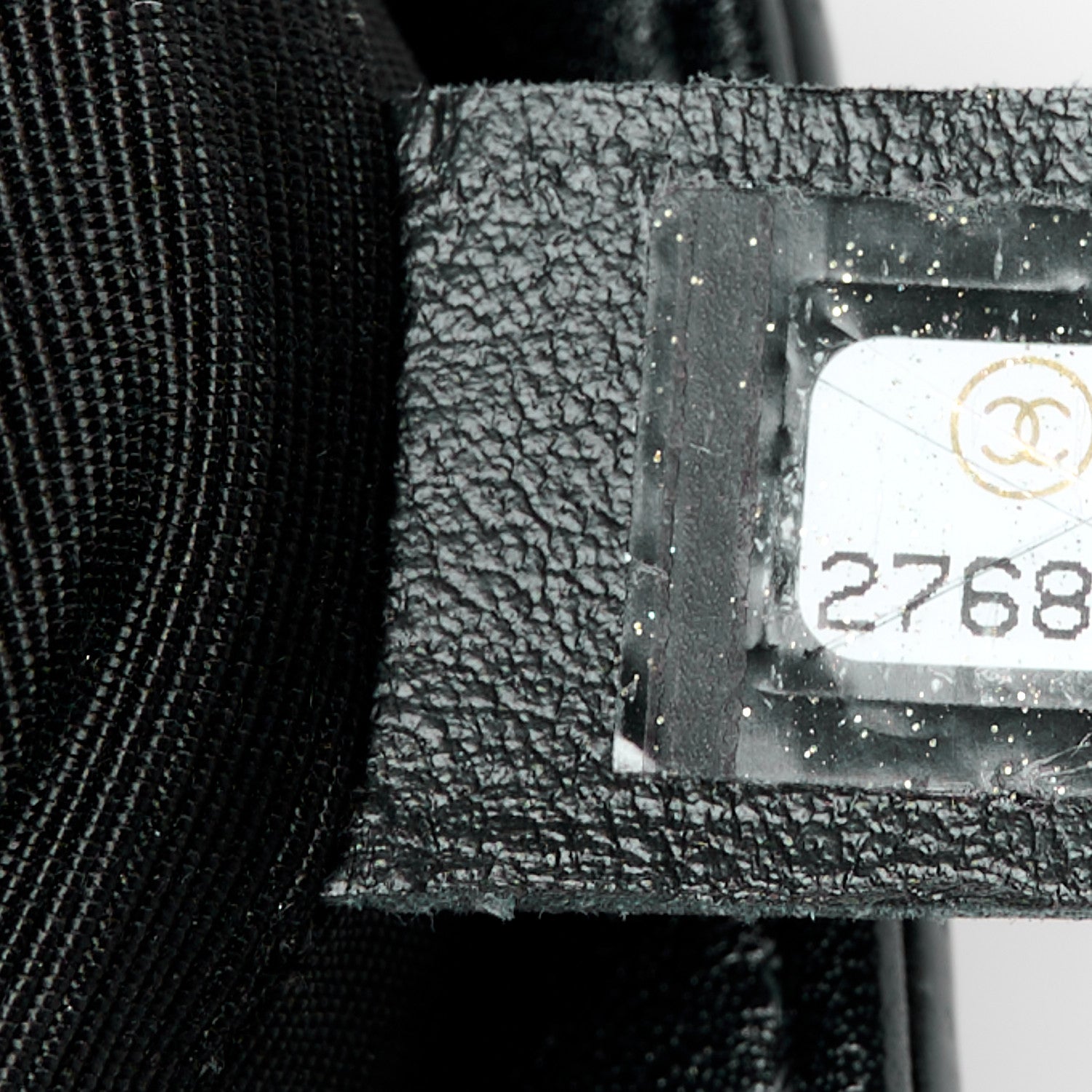 Calfskin Stitched CC Case Flap Bag Black