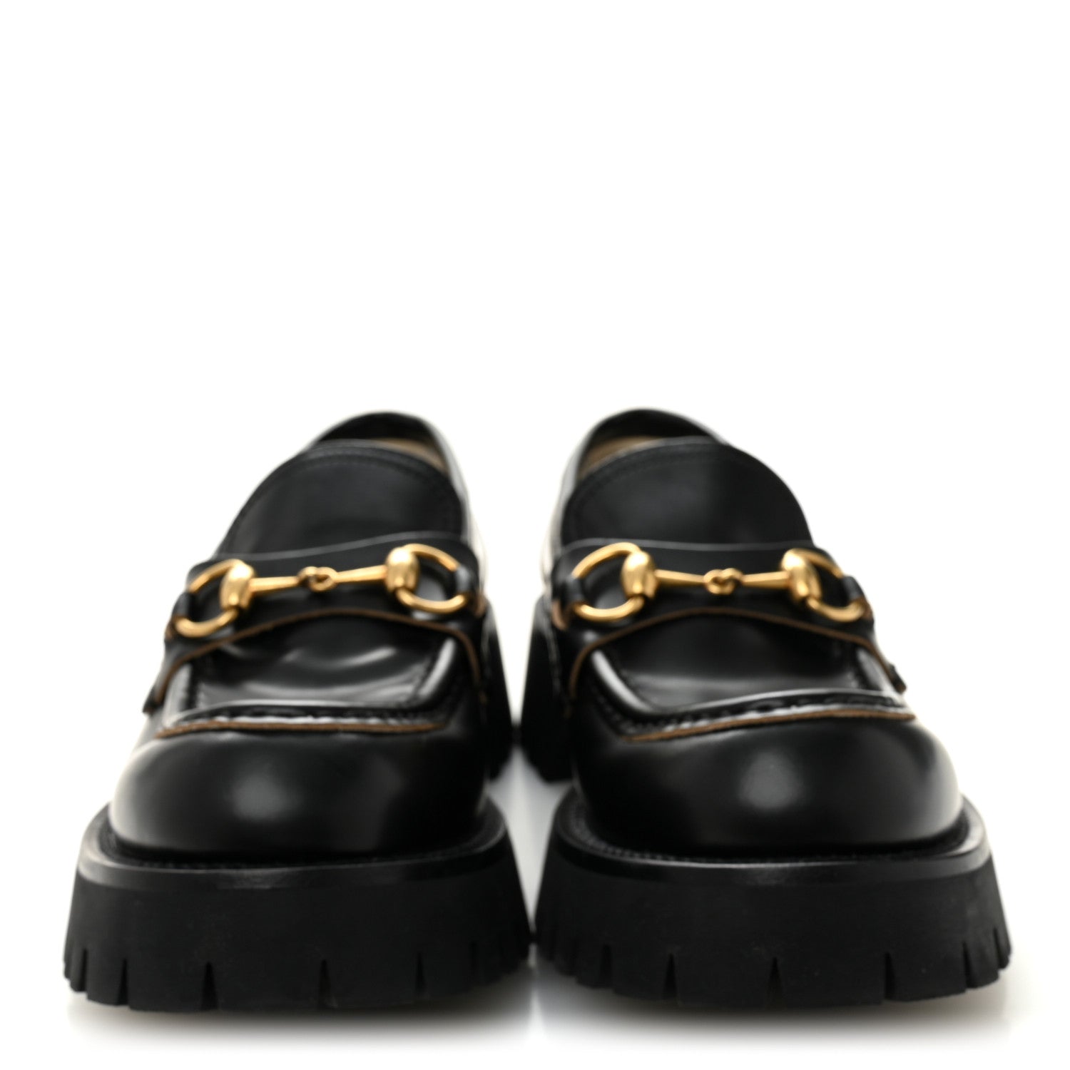 Cordovan Lux Womens Harald Horsebit 25mm Platform Loafers 37 Black