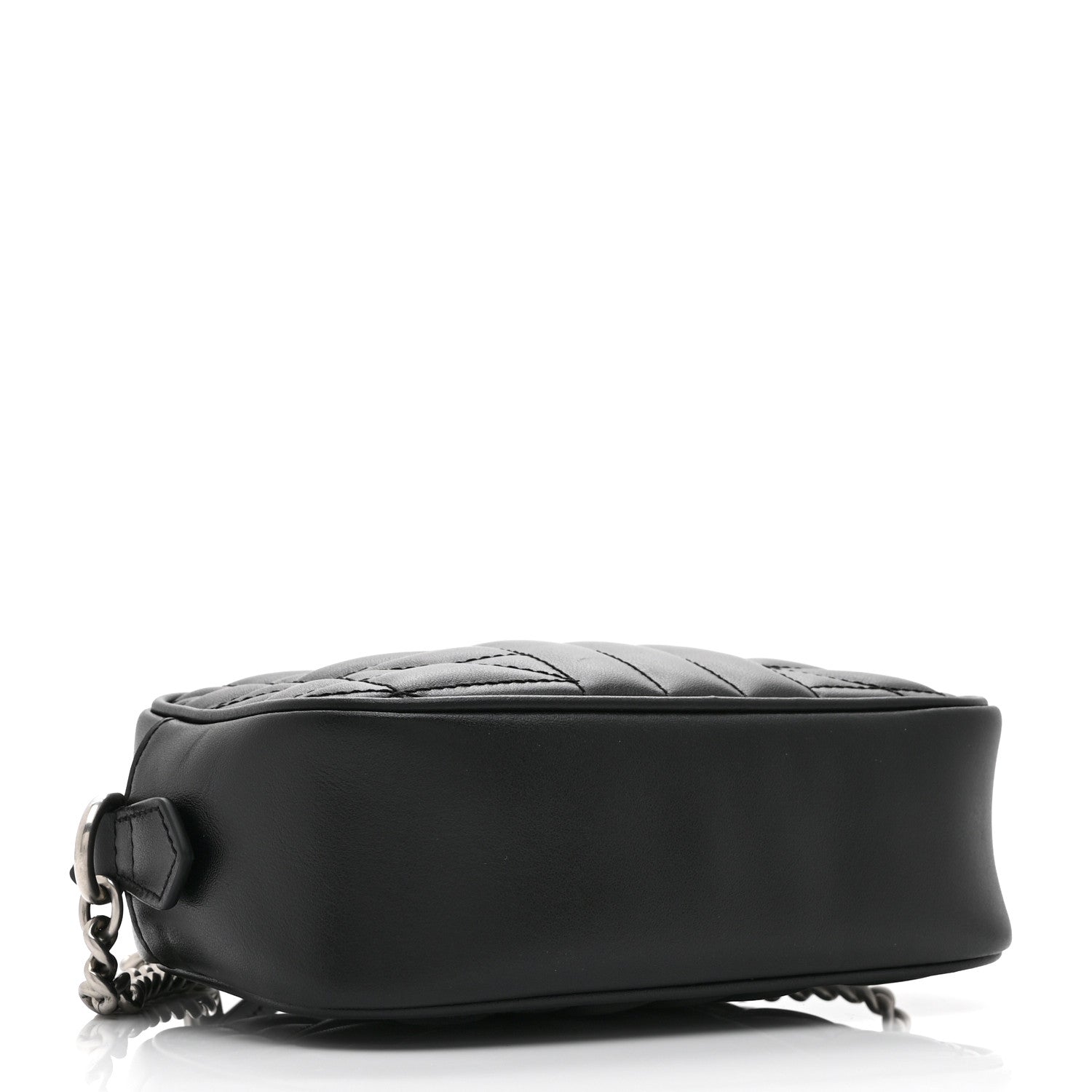 Calfskin Matelasse Aria Mini GG Marmont Chain Shoulder Bag Black