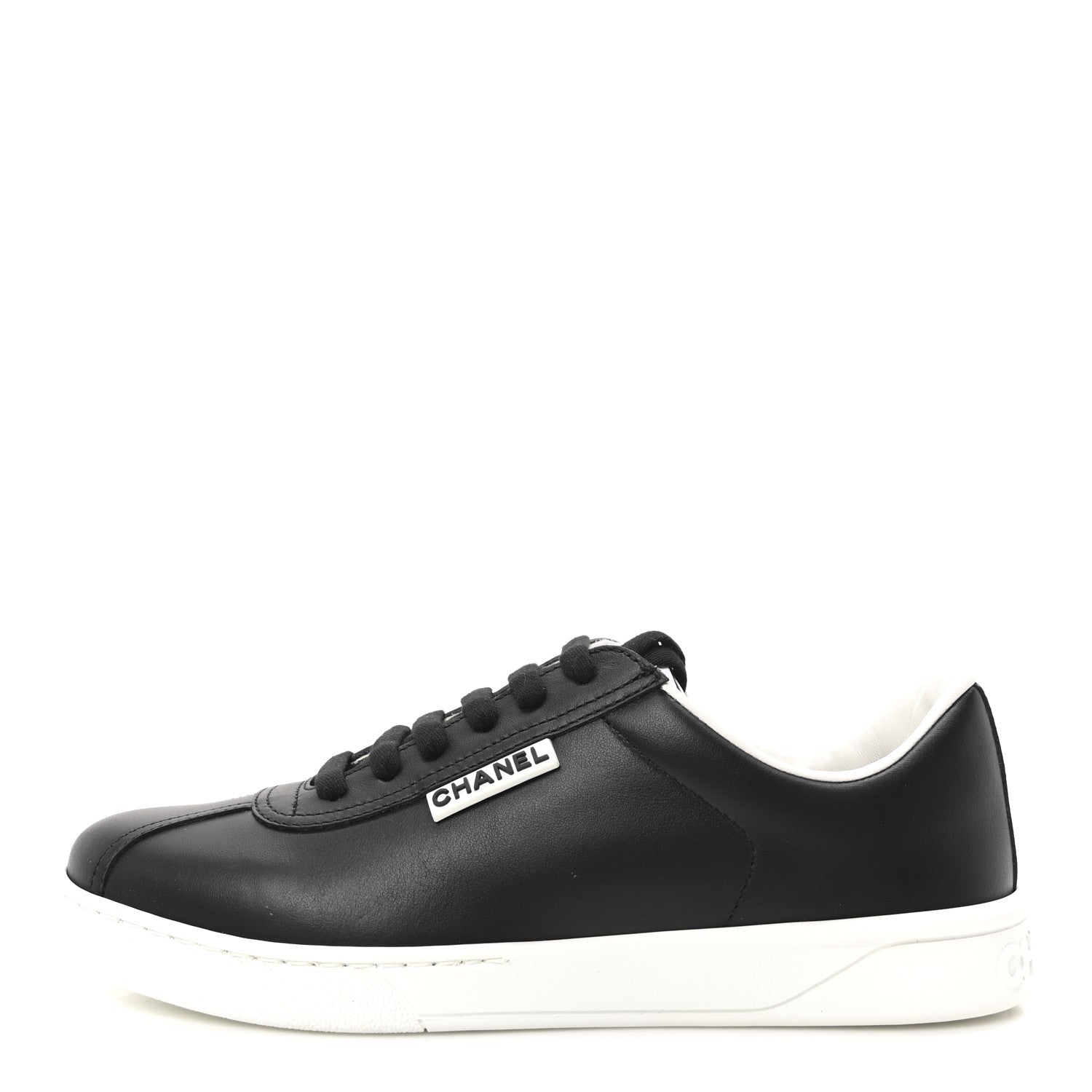 Calfskin CC Uniform Womens Sneakers 36.5 Black