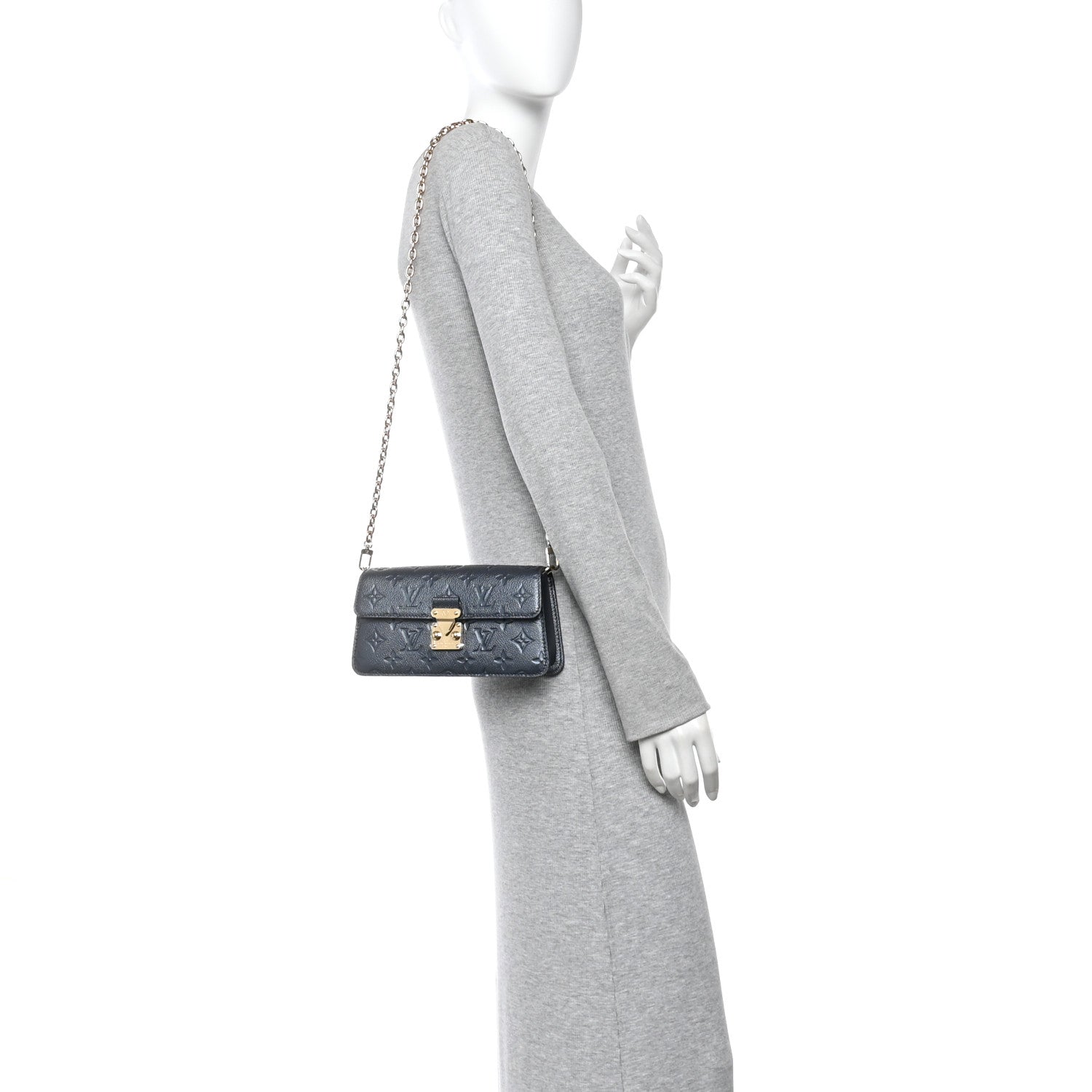 Metallic Empreinte Metis Wallet On Chain Navy Nacre