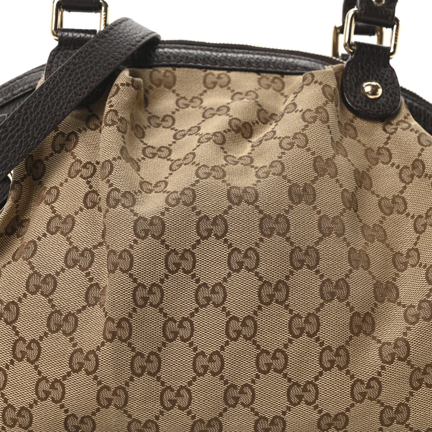 Monogram Medium Sukey Boston Bag Dark Brown