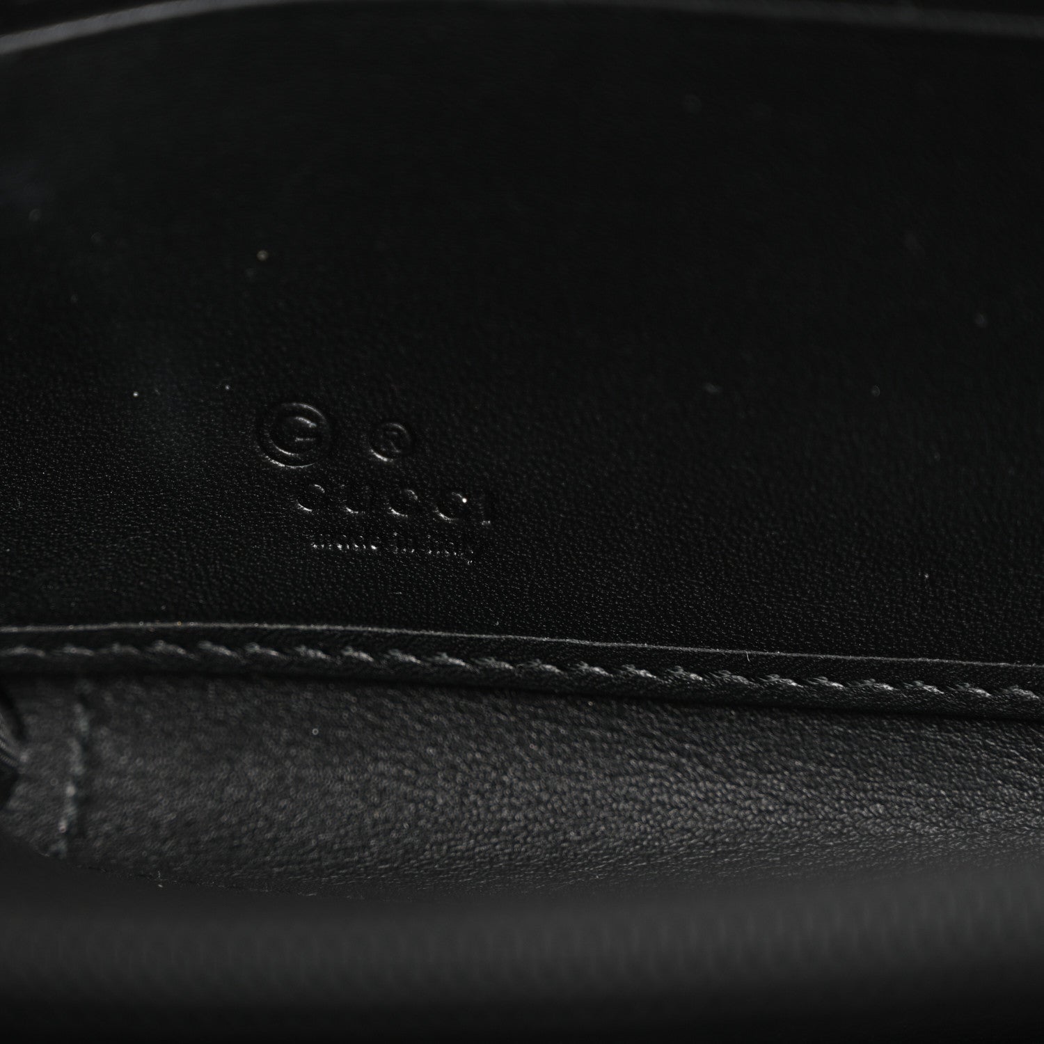 Microguccissima Zip Around Wallet Black