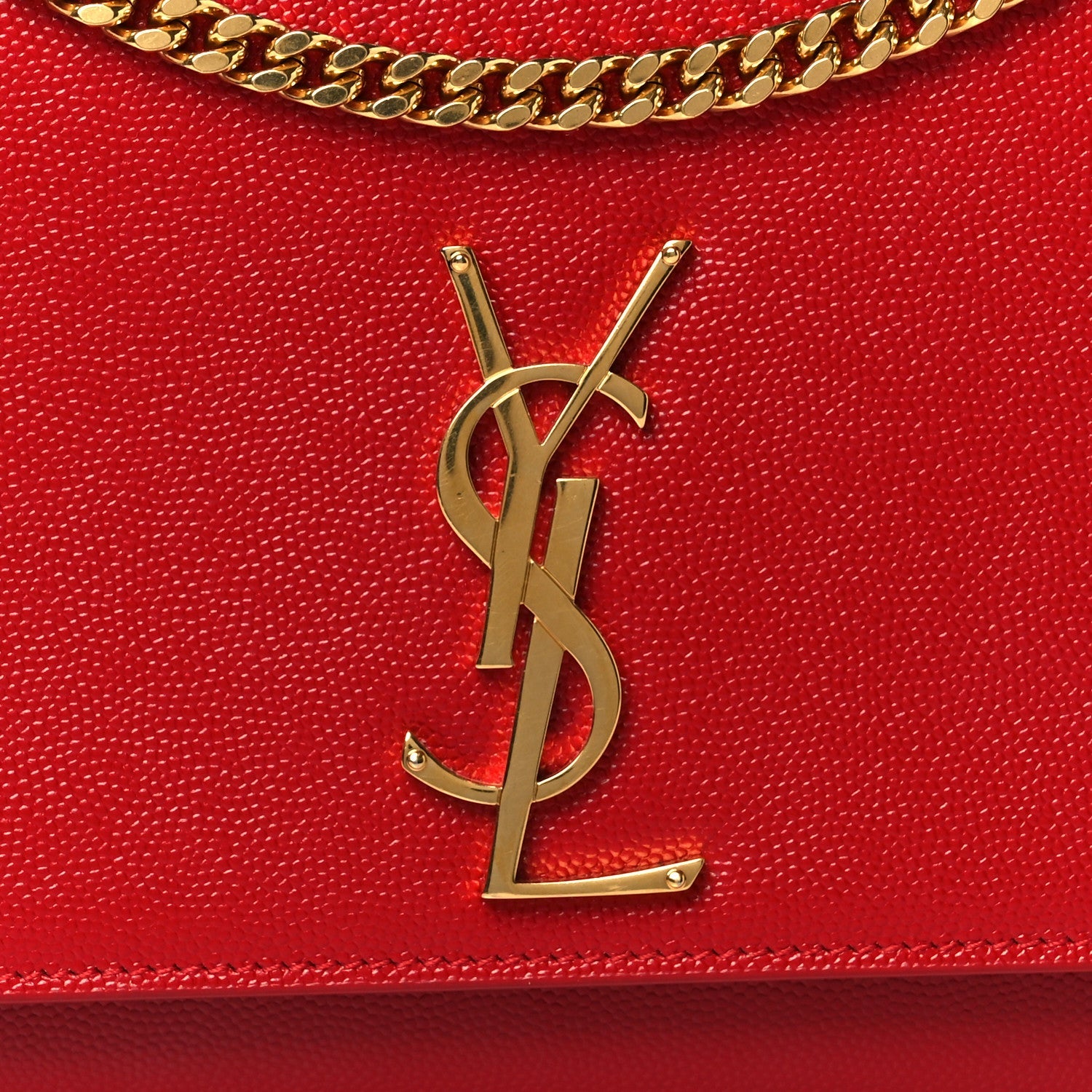 Grain De Poudre Medium Monogram Kate Satchel Red