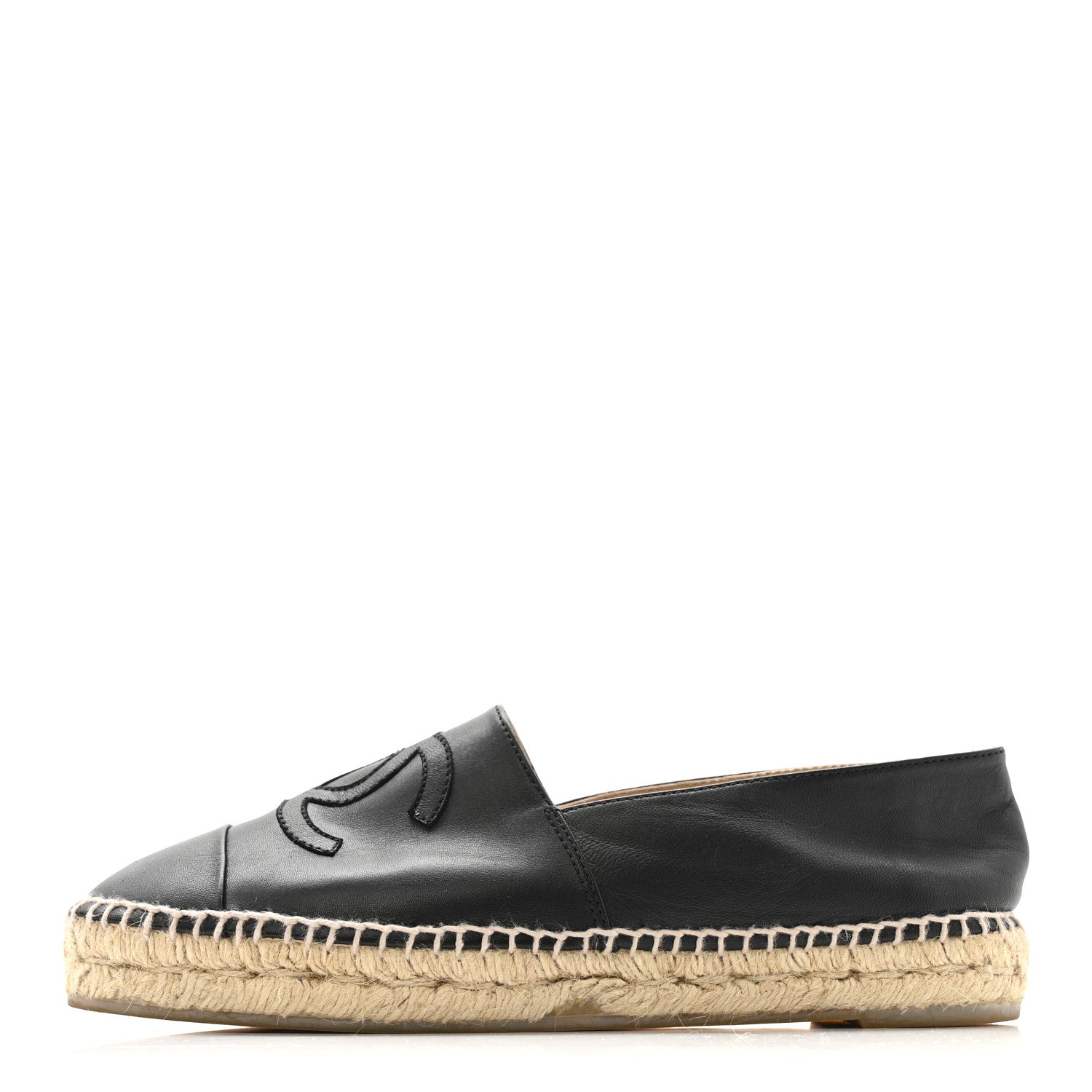Lambskin CC Espadrilles 39 Black
