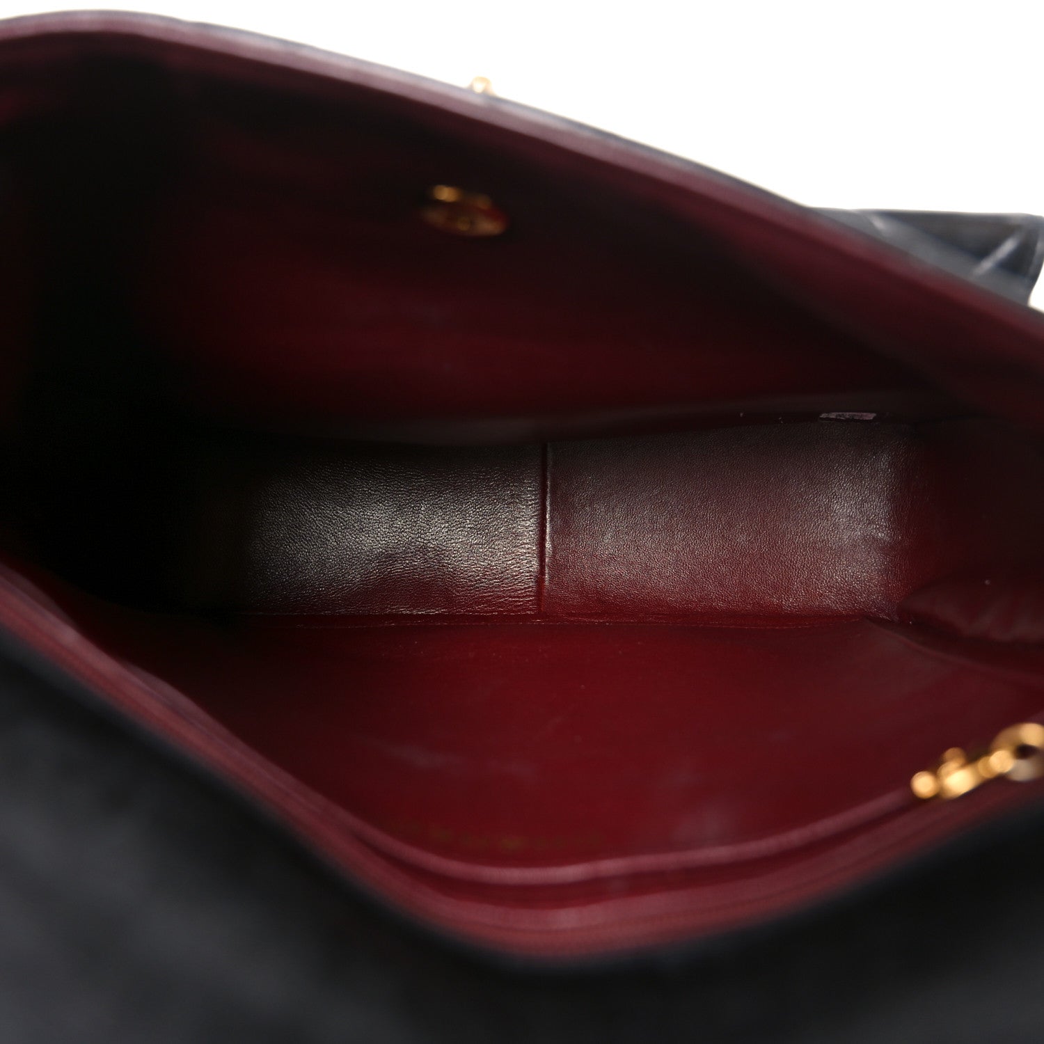 Lambskin Quilted Double Pocket Shoulder Bag Black