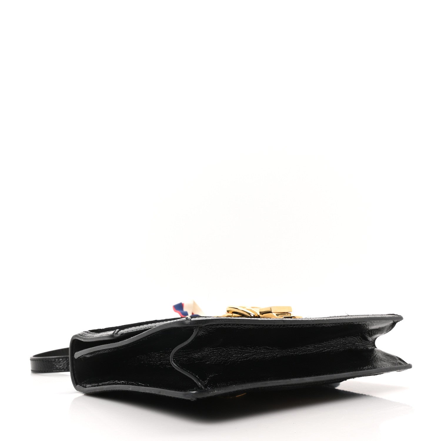 Velvet GG Monogram Small Sylvie Shoulder Bag Black