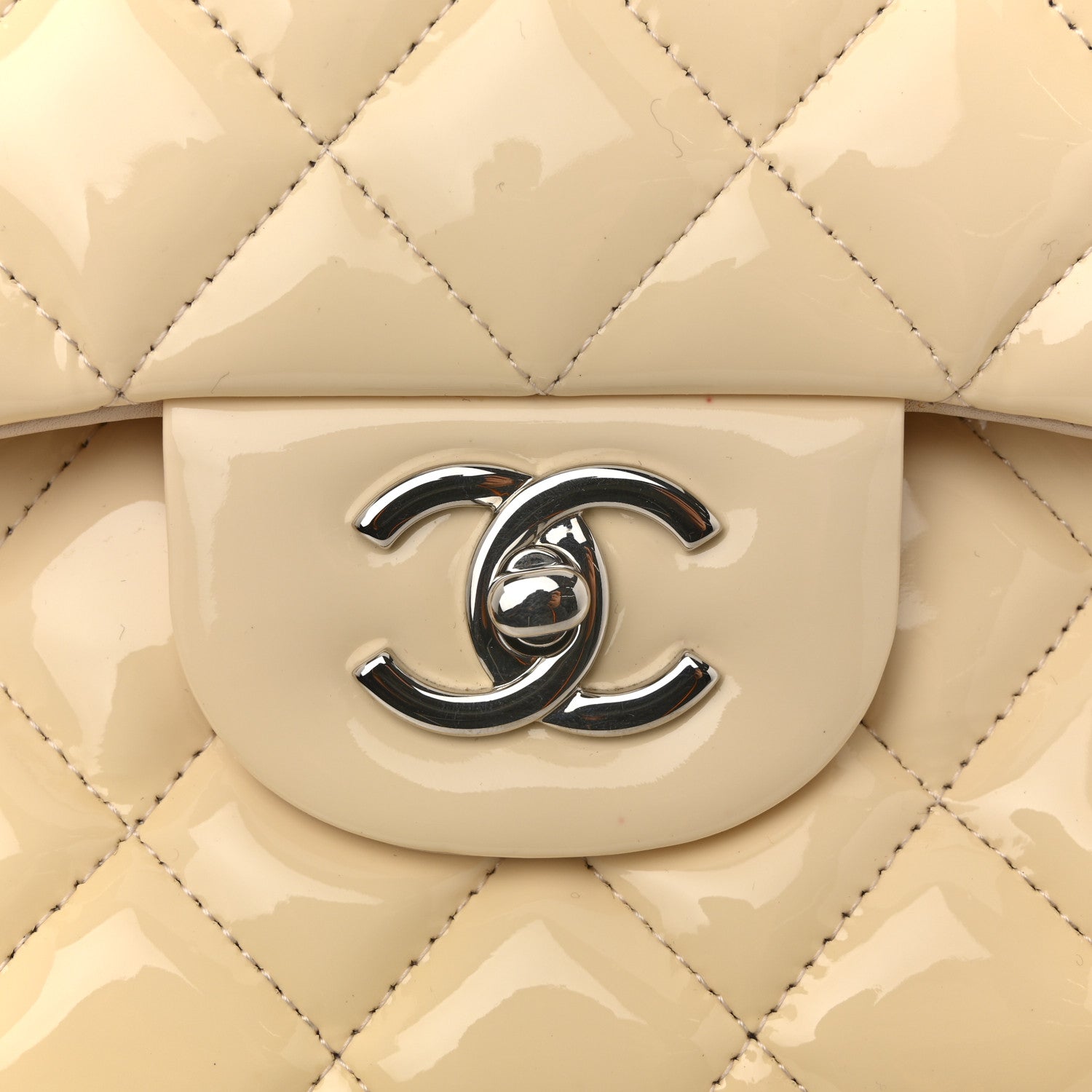 Patent Quilted Jumbo Double Flap Light Pink