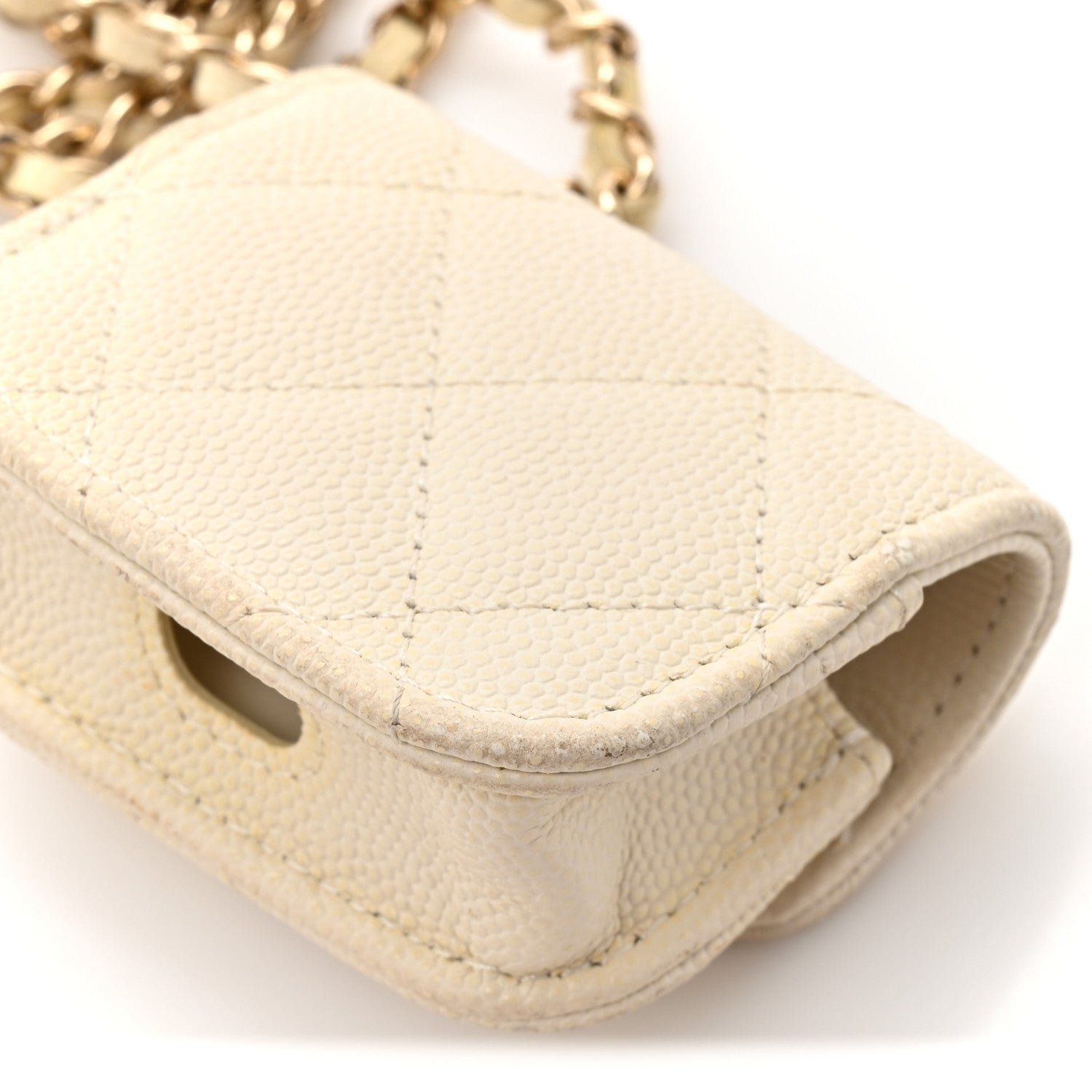 Caviar Quilted Airpods Pro Case White