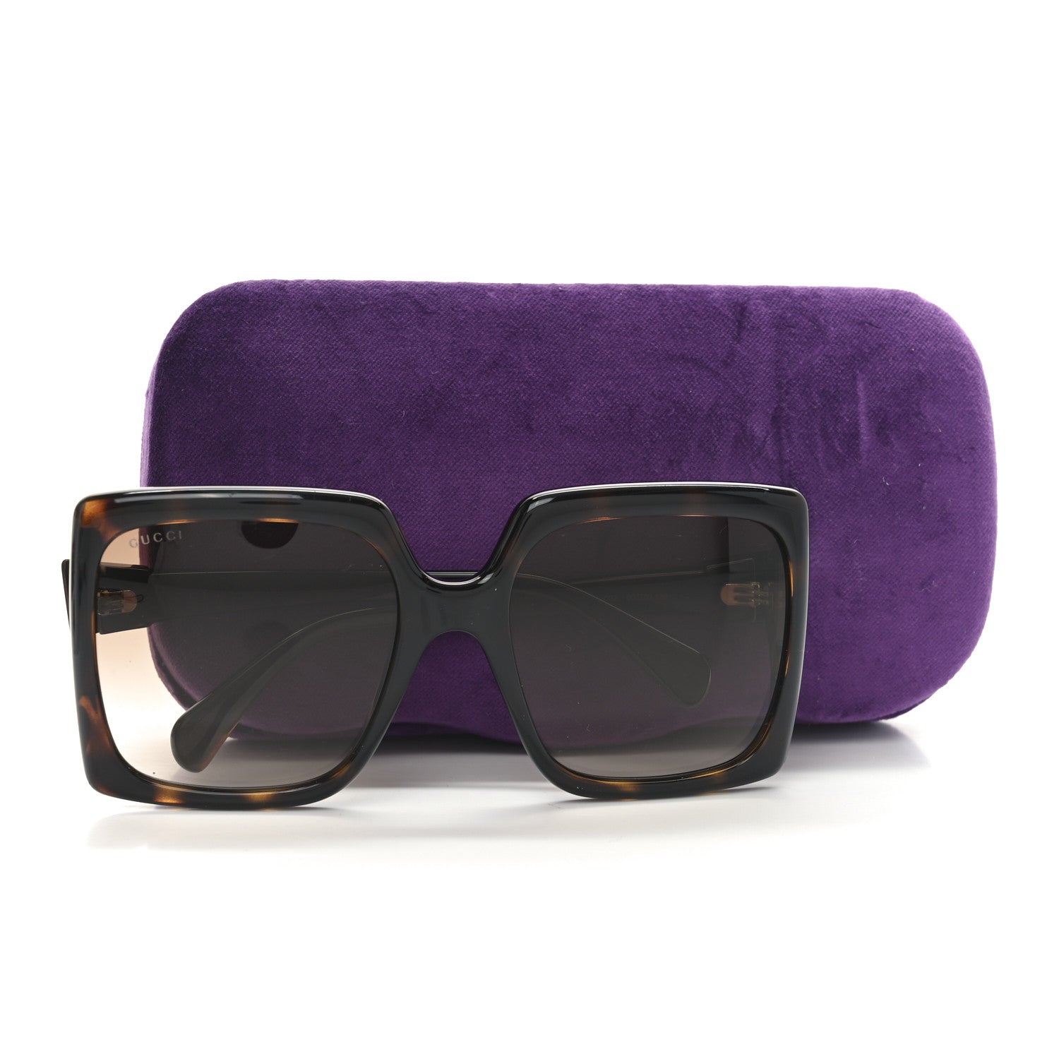 Acetate Square Frame Sunglasses GG0876S Tortoise