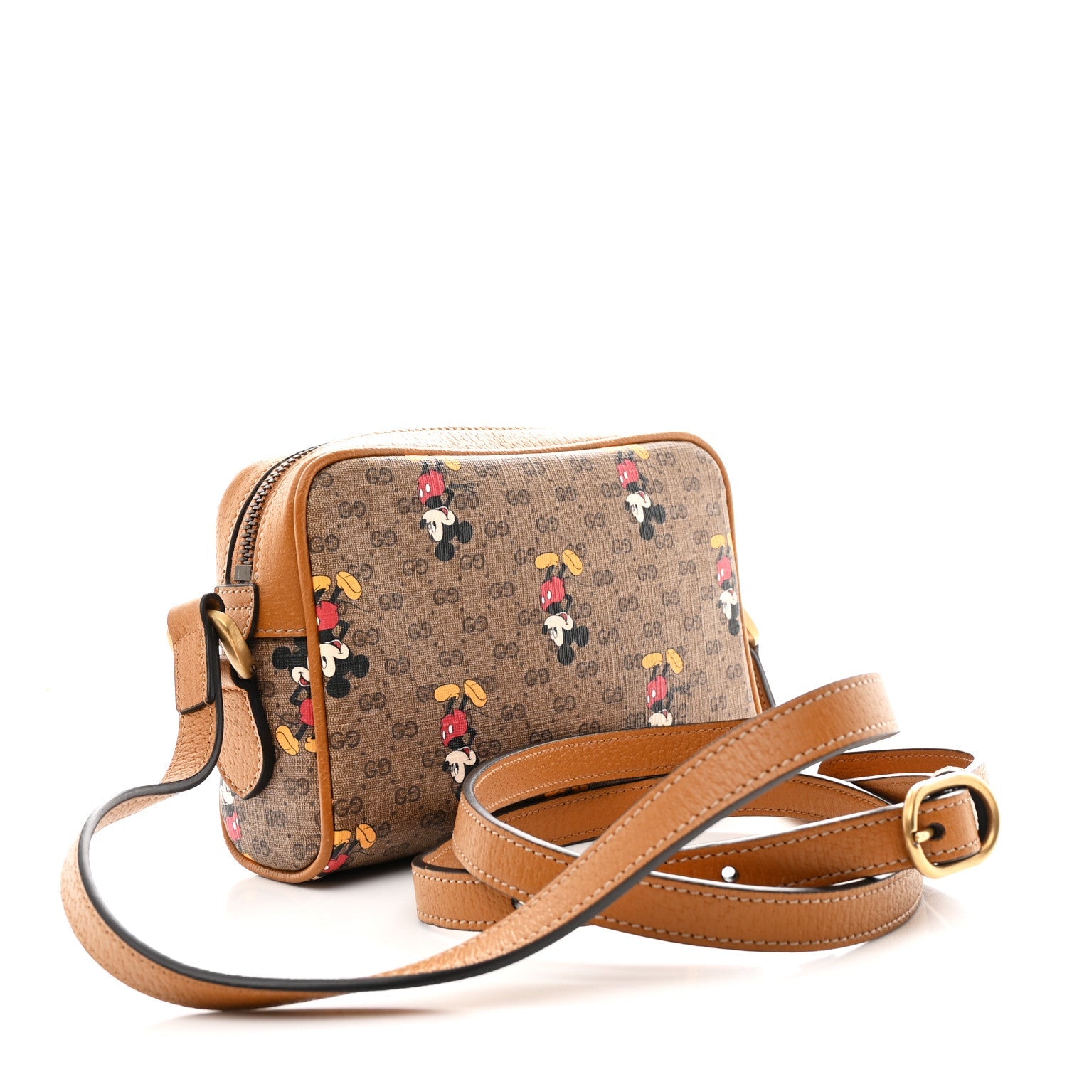 X DISNEY Mini Vintage GG Supreme Monogram Mickey Mouse Shoulder Bag Beige Vintage Sun Oil